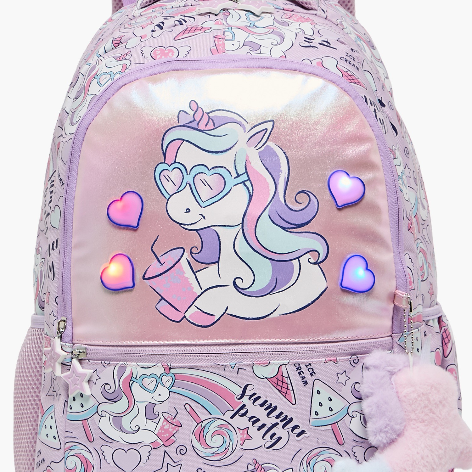 شنطة ظهر بطبعة يونيكورن للبنات من 5-8 سنوات مع أحزمة مبطنة - 16 بوصة من جونيورز-school-bagsandbackpacks-backpacks-image-6