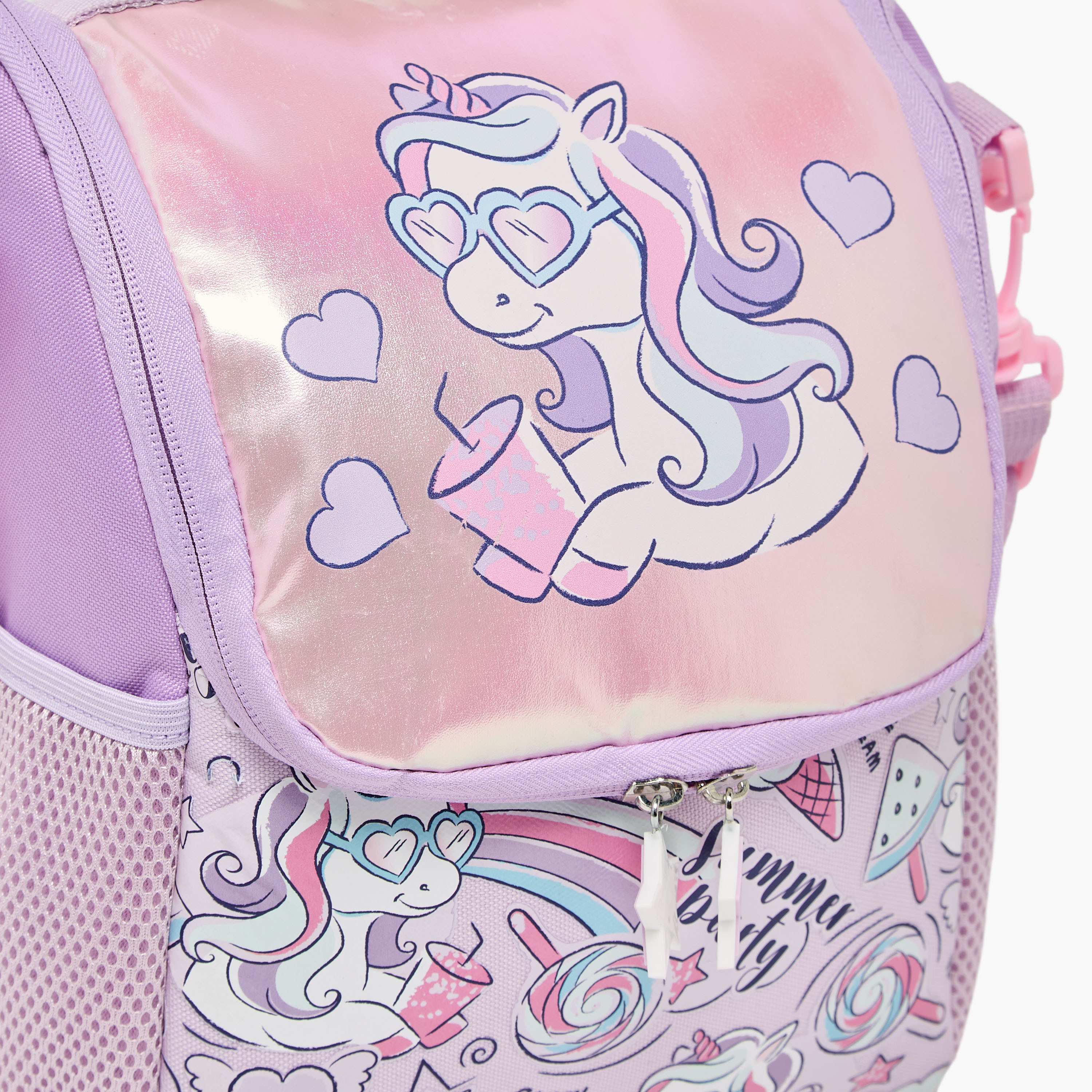 Juniors Unicorn Print Lunch Bag for Girls 5-8 Years with Detachable Strap-school-lunchessentials-lunchbags-image-3