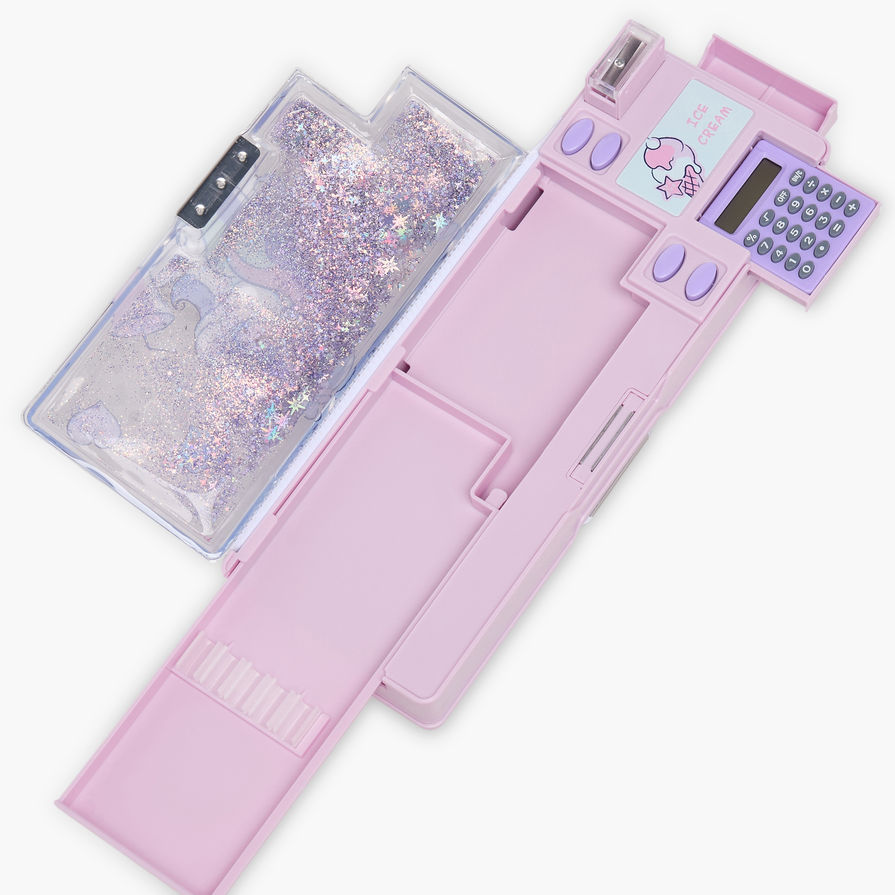 Juniors Unicorn Print Pencil Case with Calculator-school-stationery-pencilcases-image-5
