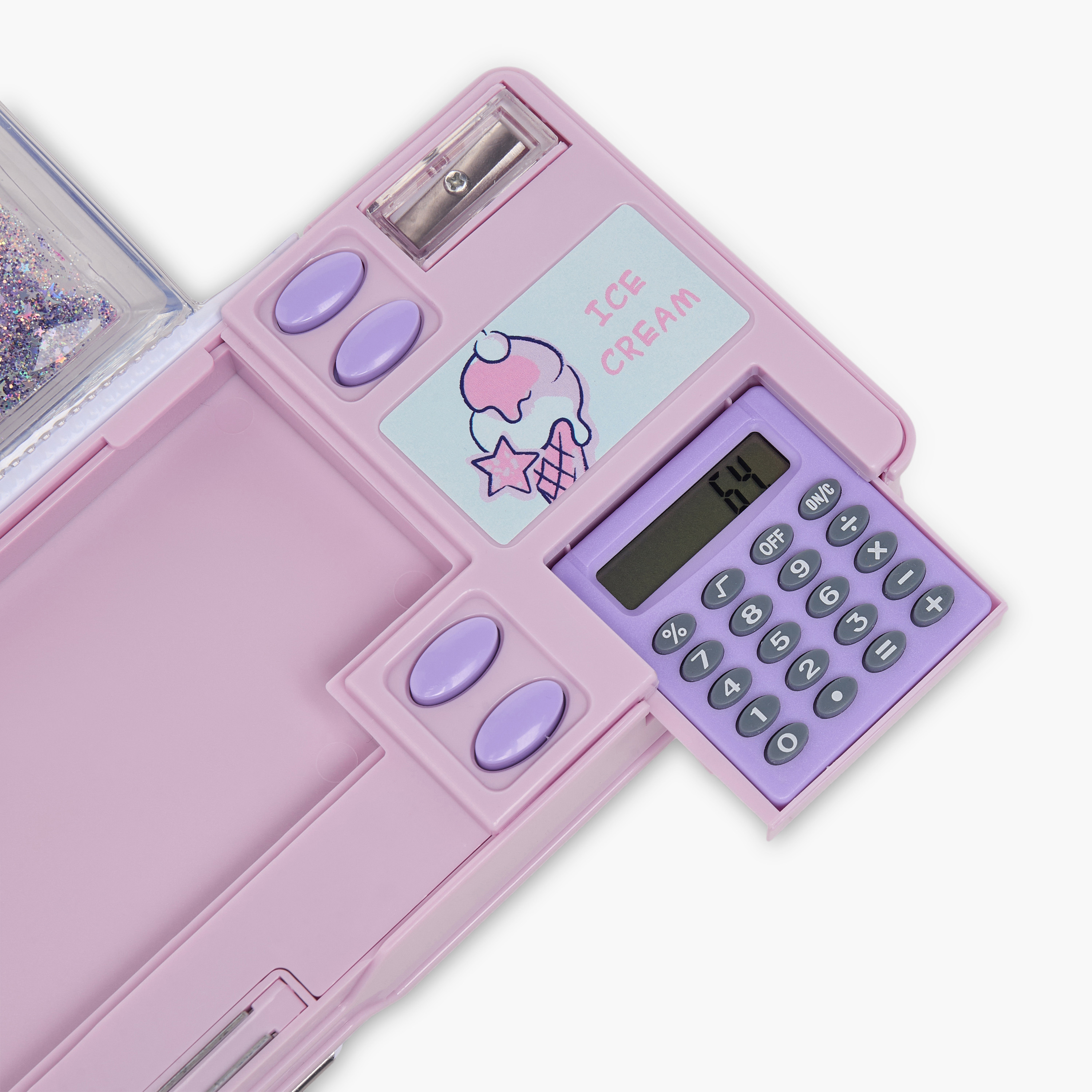 Juniors Unicorn Print Pencil Case with Calculator-school-stationery-pencilcases-image-7