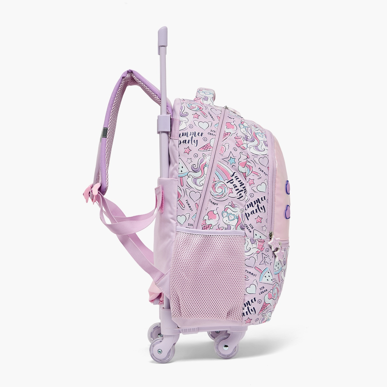 شنطة ترولي بطبعات يونيكورن ومقبض قابل للسحب للبنات من 5 - 8 سنوات من جونيورز - 16 بوصة-school-bagsandbackpacks-trolleybags-image-9