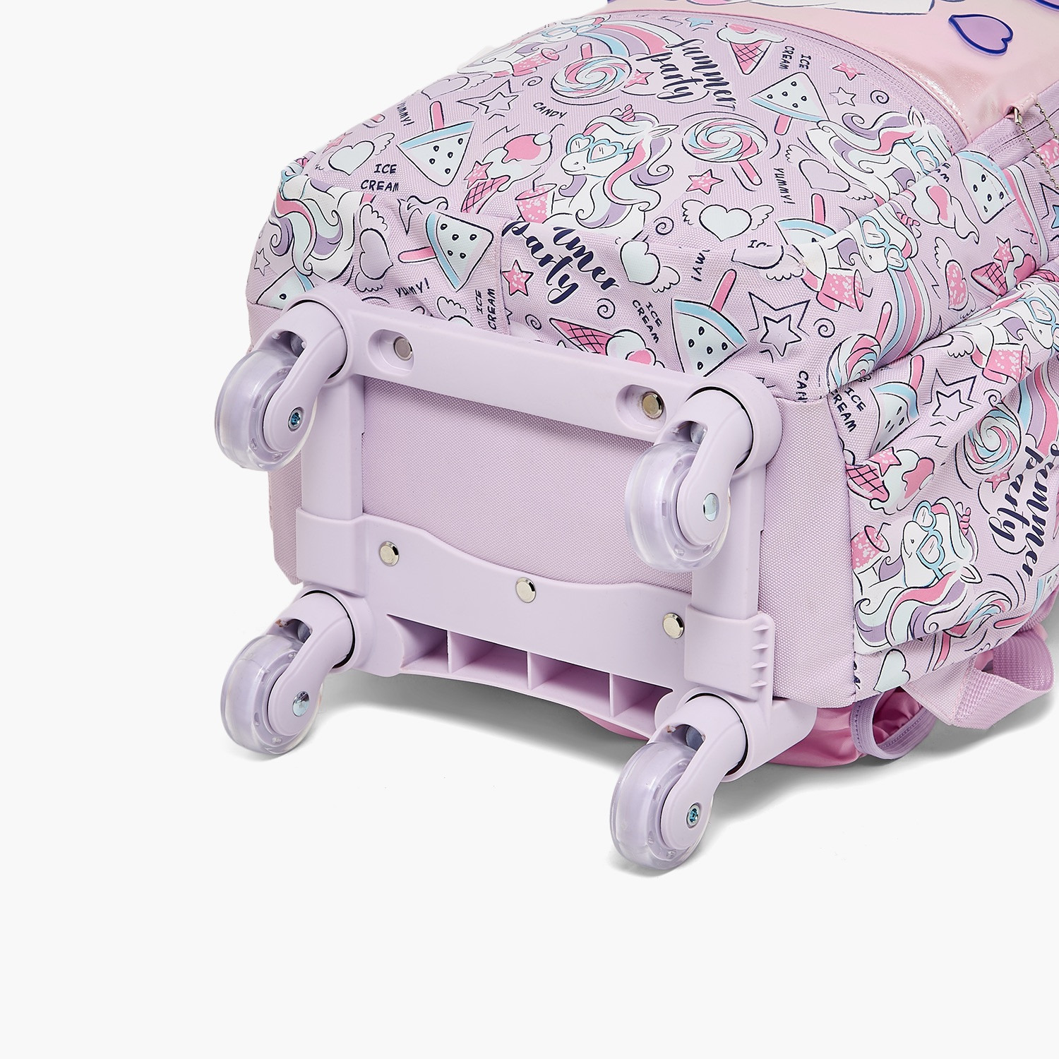 شنطة ترولي بطبعات يونيكورن ومقبض قابل للسحب للبنات من 5 - 8 سنوات من جونيورز - 16 بوصة-school-bagsandbackpacks-trolleybags-image-12