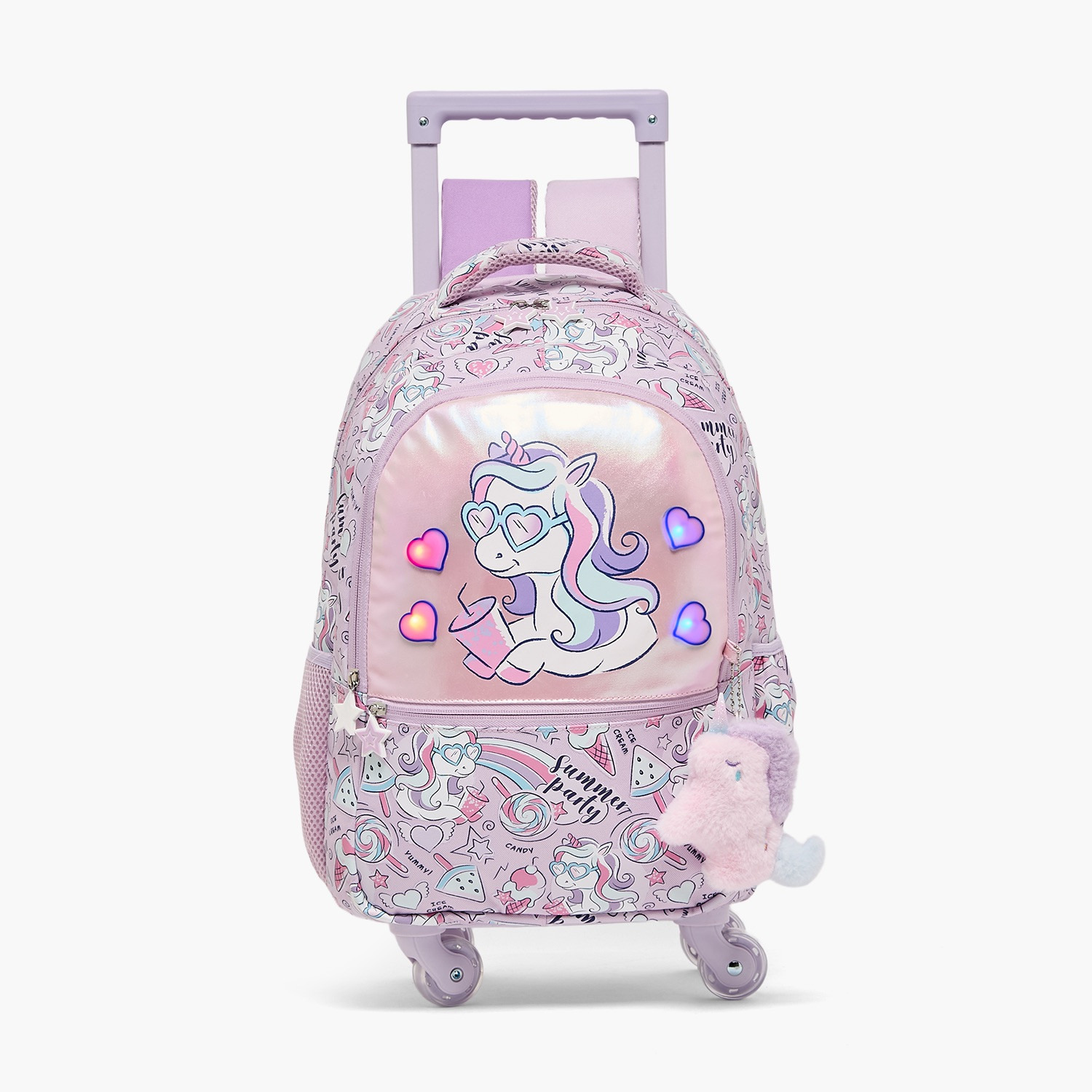 شنطة ترولي بطبعات يونيكورن ومقبض قابل للسحب للبنات من 5 - 8 سنوات من جونيورز - 16 بوصة-school-bagsandbackpacks-trolleybags-image-2