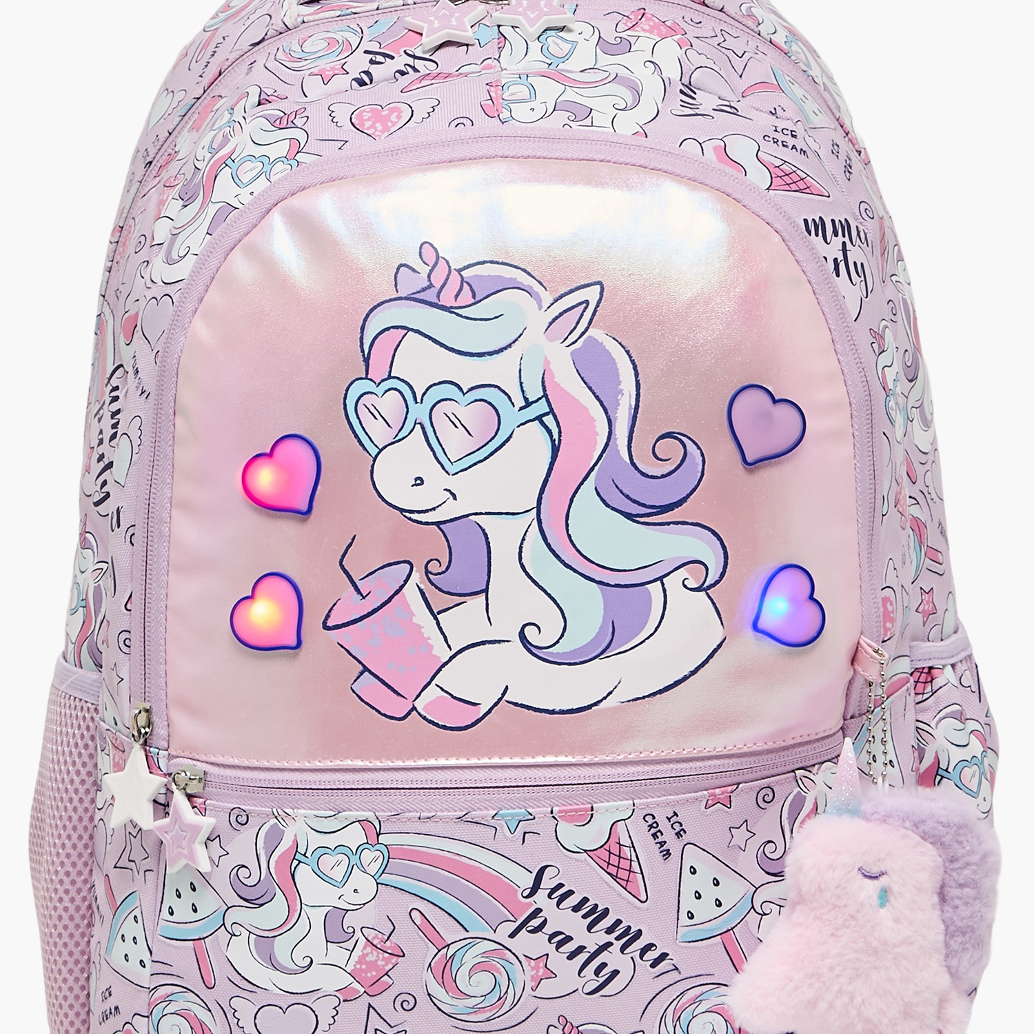 شنطة ترولي بطبعات يونيكورن ومقبض قابل للسحب للبنات من 5 - 8 سنوات من جونيورز - 16 بوصة-school-bagsandbackpacks-trolleybags-image-5