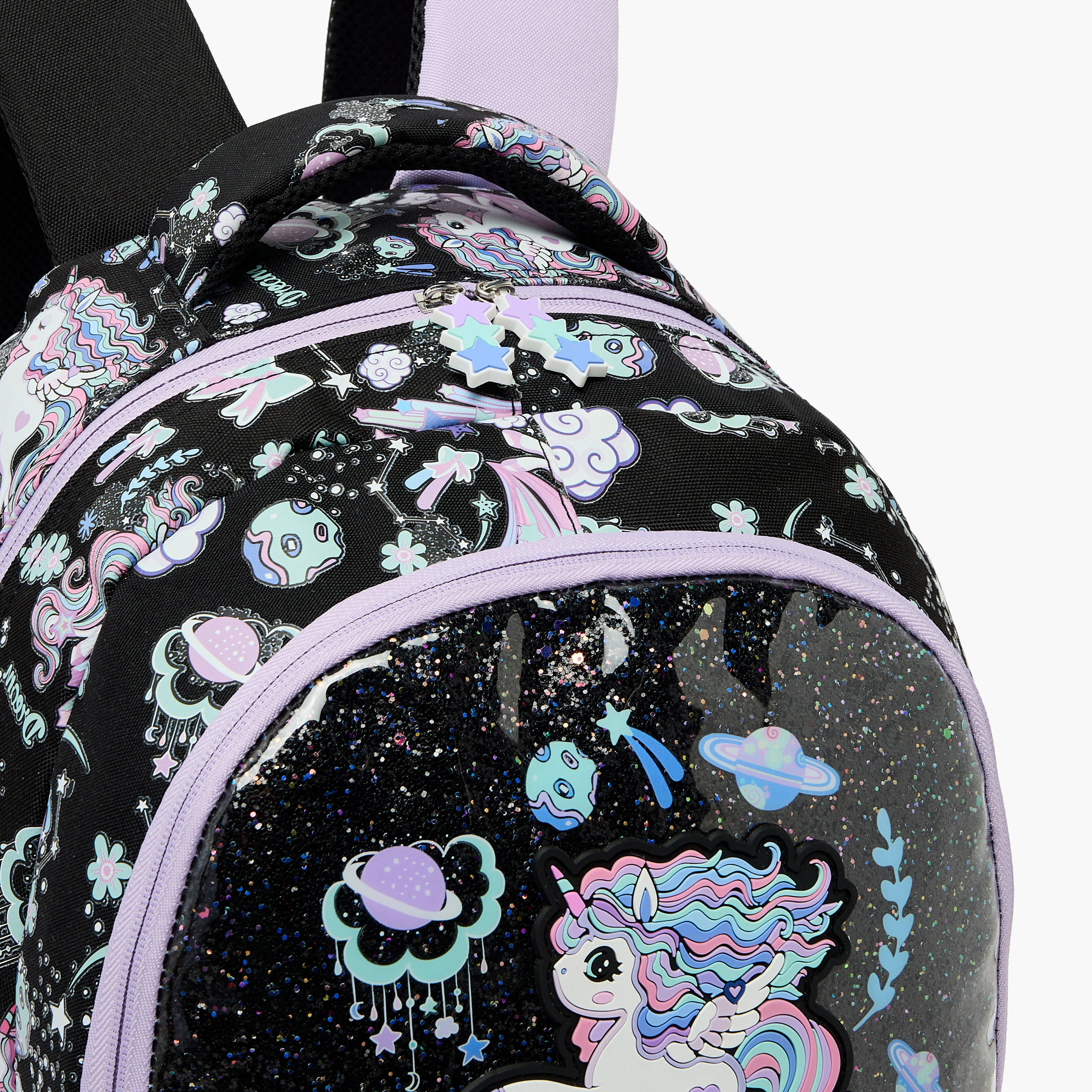 Juniors Unicorn Print Backpack for Girls 5-8 Years with Laptop Compartment - 16 inches-school-bagsandbackpacks-backpacks-image-6