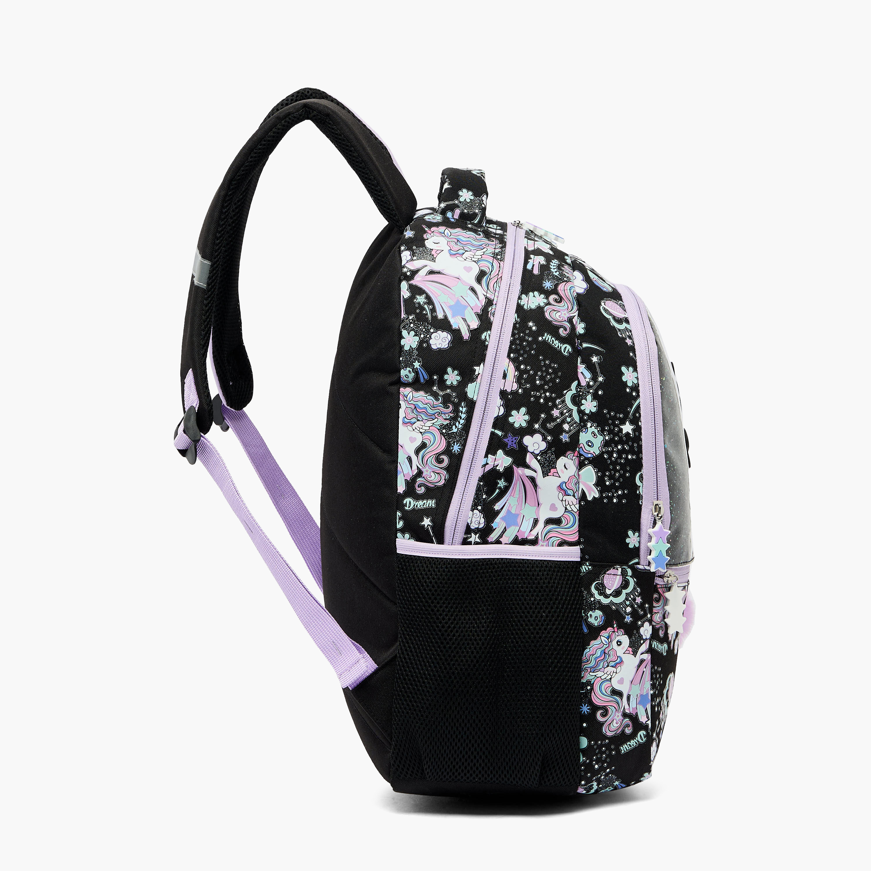 Juniors Unicorn Print Backpack for Girls 5-8 Years with Laptop Compartment - 16 inches-school-bagsandbackpacks-backpacks-image-9