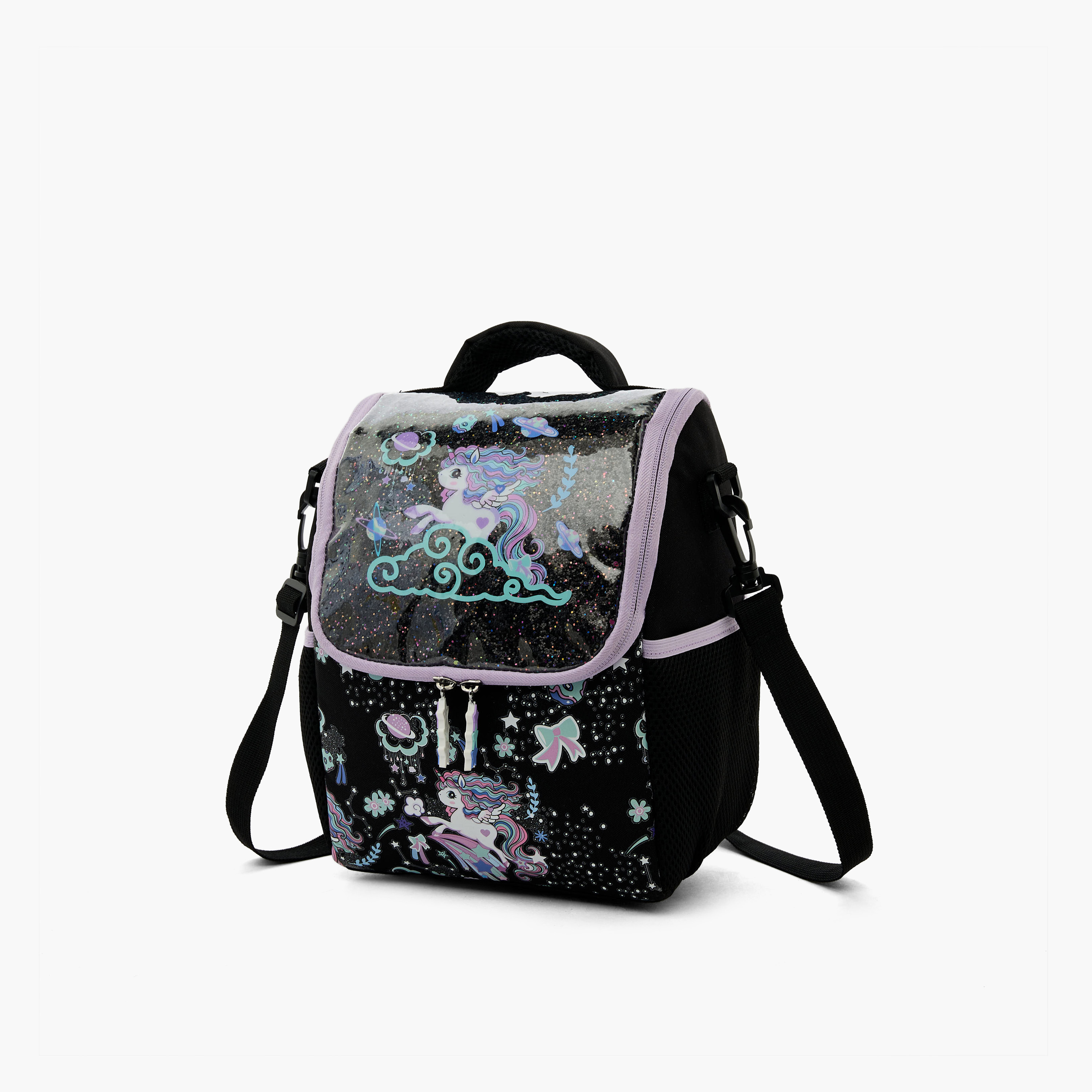شنطة غداء معزولة بطبعات يونيكورن للبنات 5-8 سنوات من جونيورز-school-lunchessentials-lunchbags-image-7