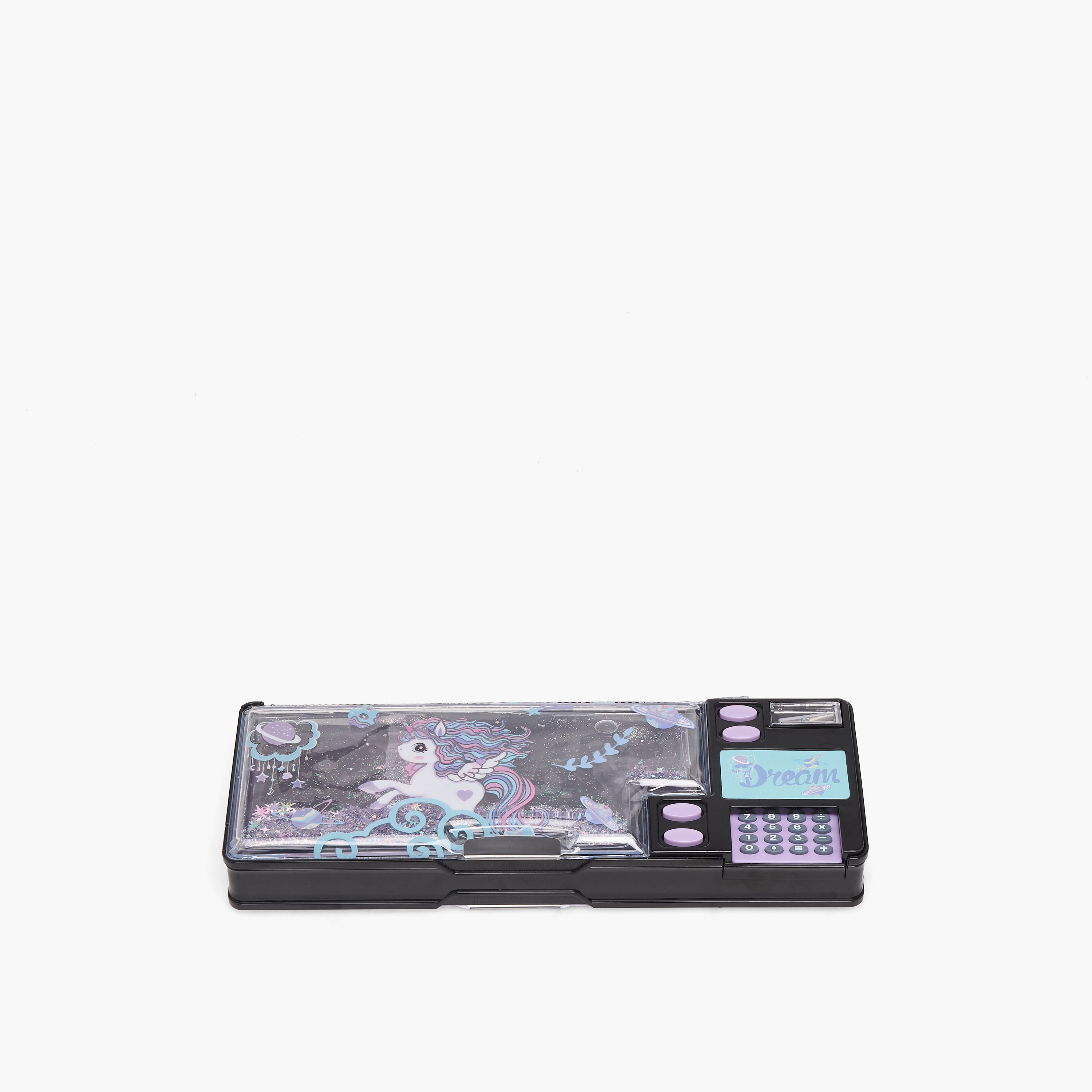 Juniors Unicorn Print Pencil Case with Magnetic Flap Closure-school-stationery-pencilcases-image-1