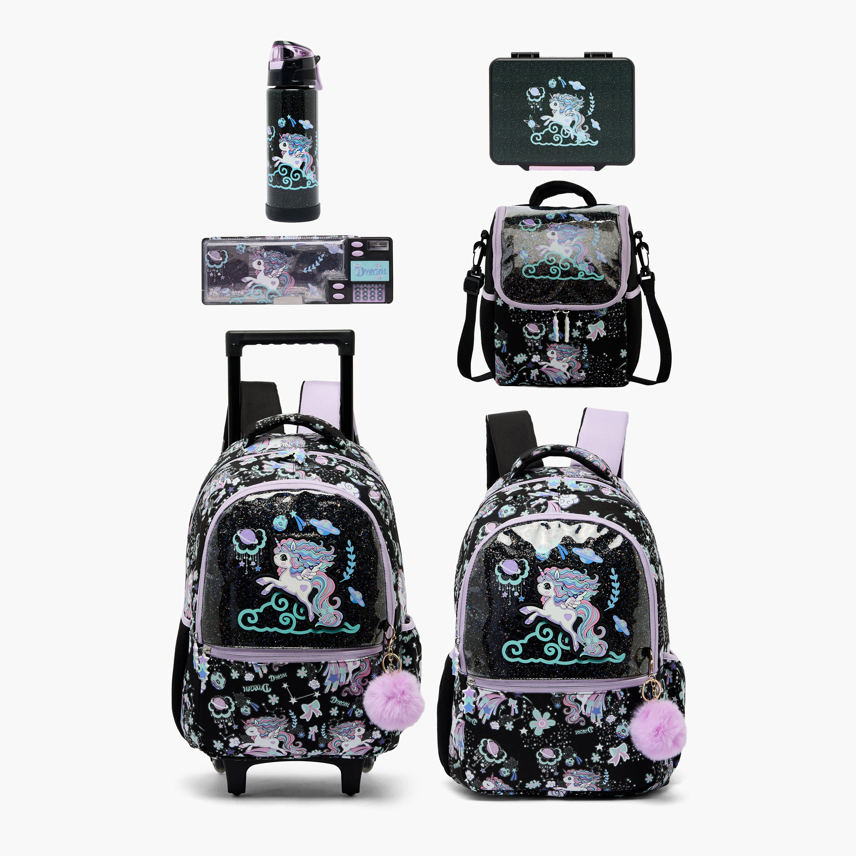 مقلمة بطية بغطاء مغناطيسي وطبعات يونيكورن من جونيورز-school-stationery-pencilcases-image-11