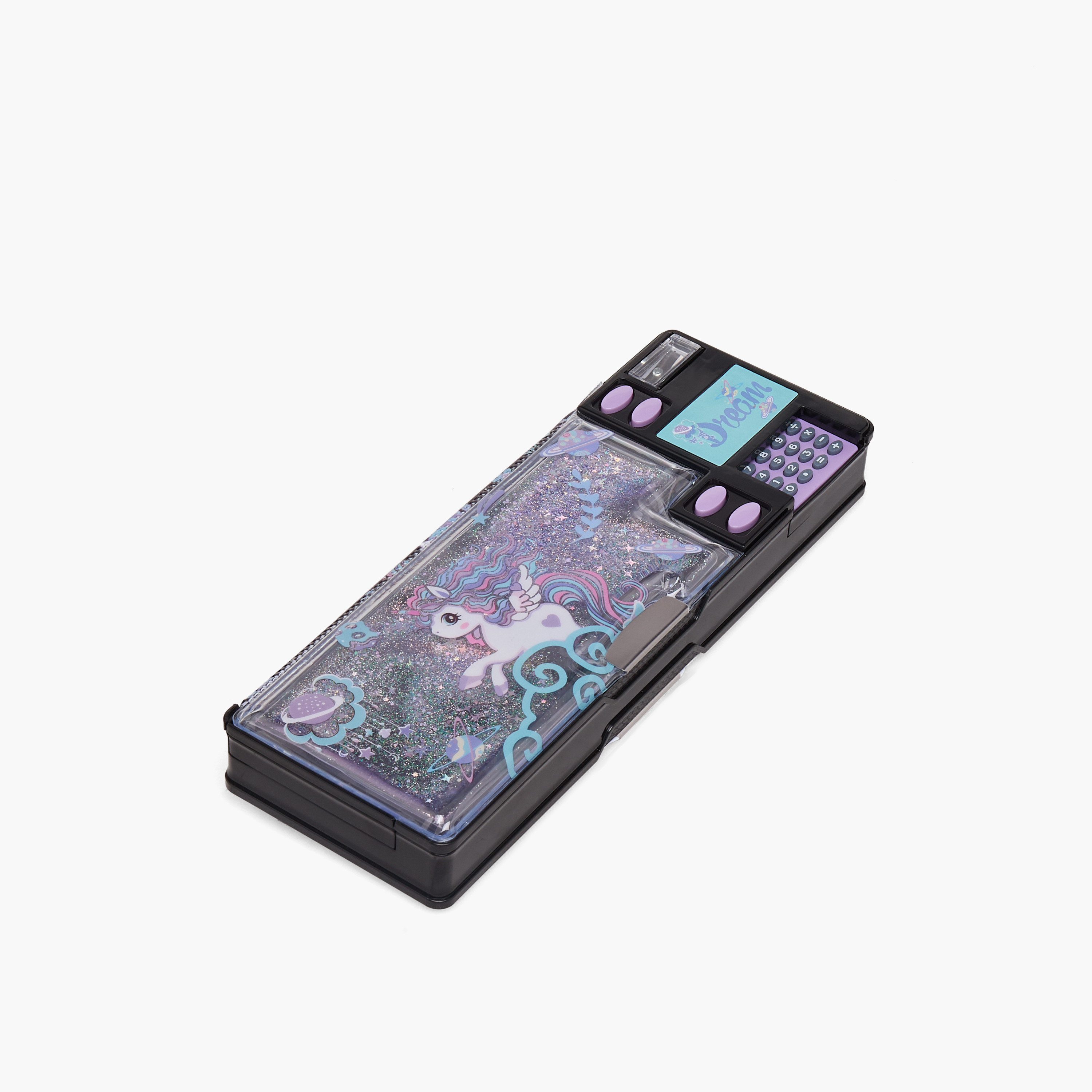 Juniors Unicorn Print Pencil Case with Magnetic Flap Closure-school-stationery-pencilcases-image-2
