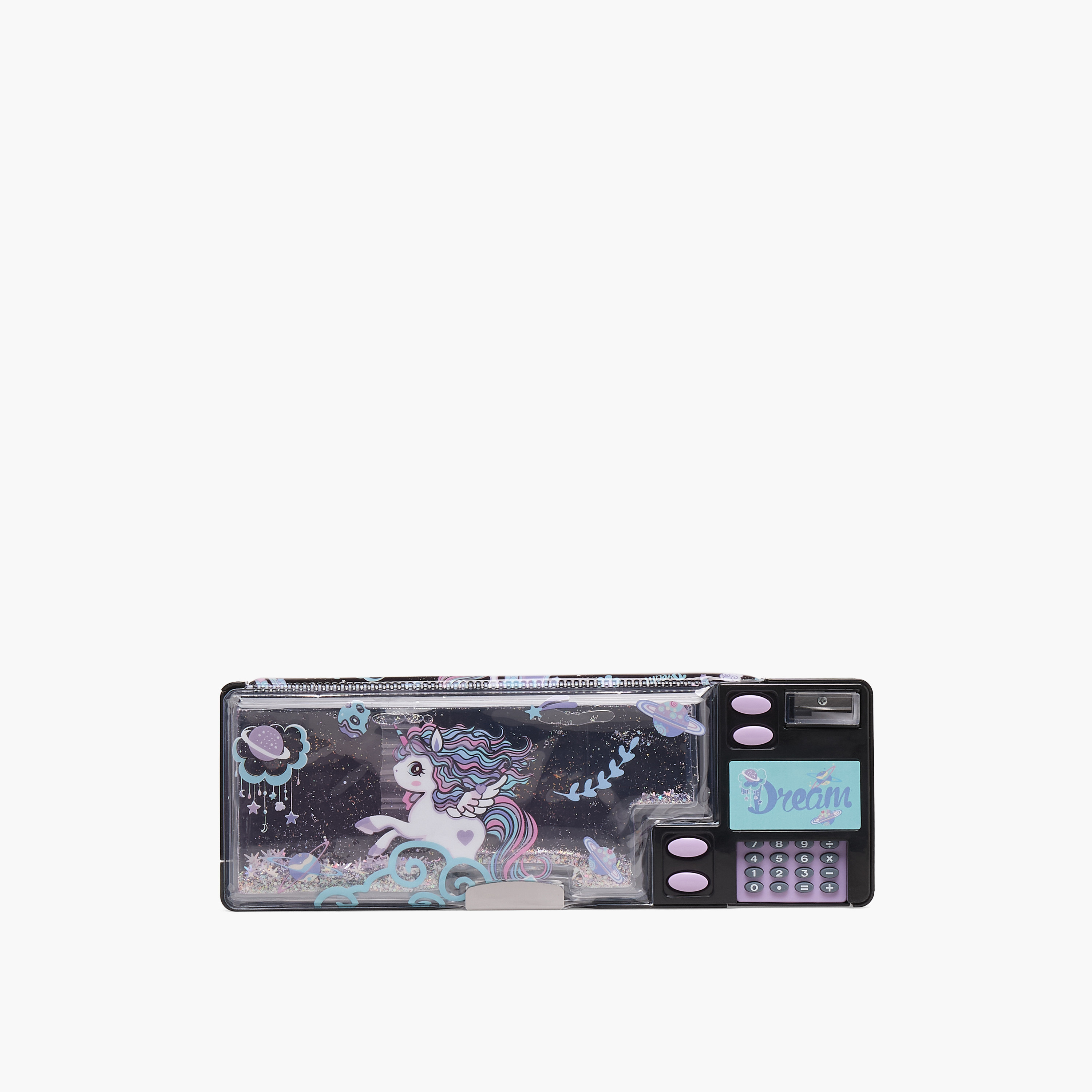 Juniors Unicorn Print Pencil Case with Magnetic Flap Closure-school-stationery-pencilcases-image-3