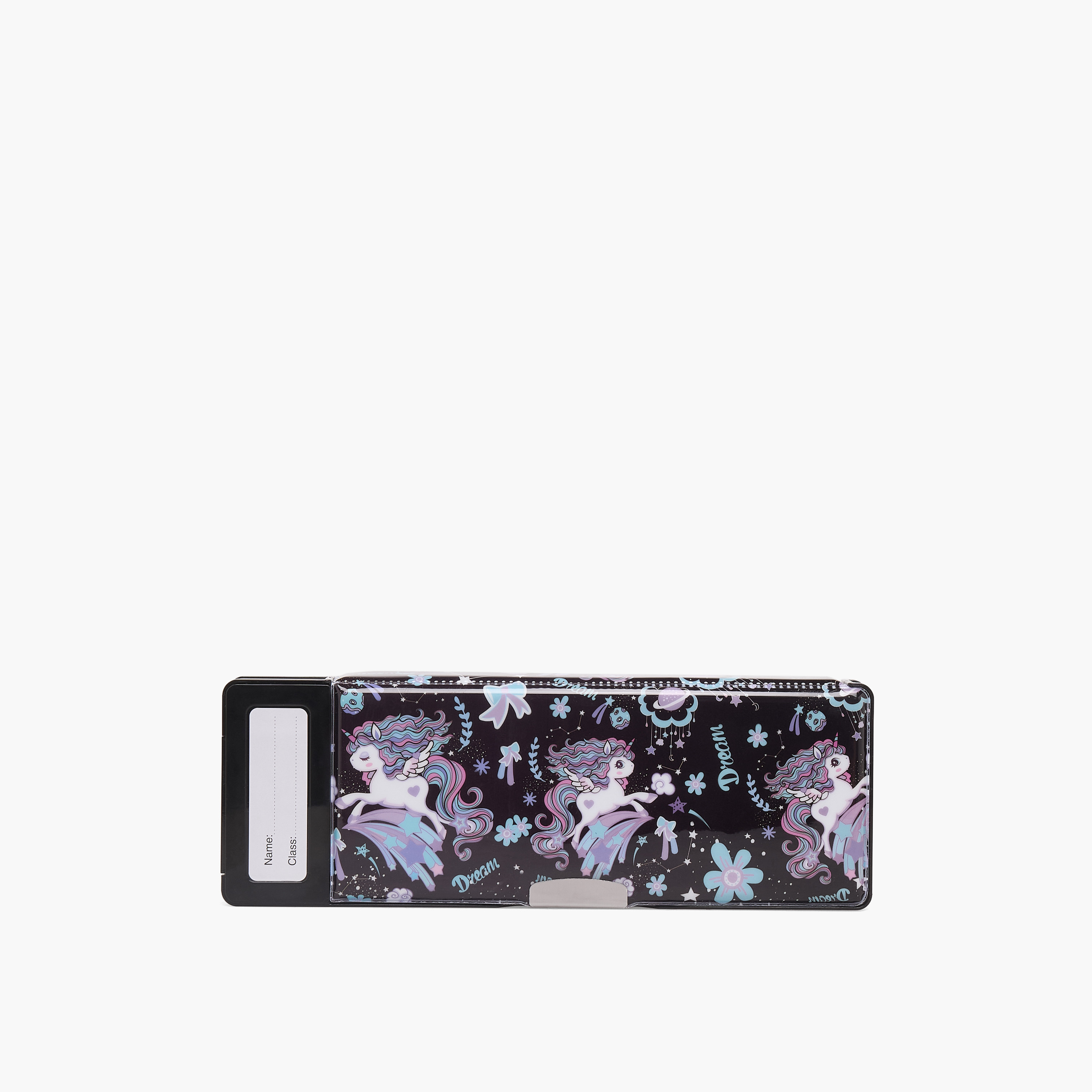 Juniors Unicorn Print Pencil Case with Magnetic Flap Closure-school-stationery-pencilcases-image-4