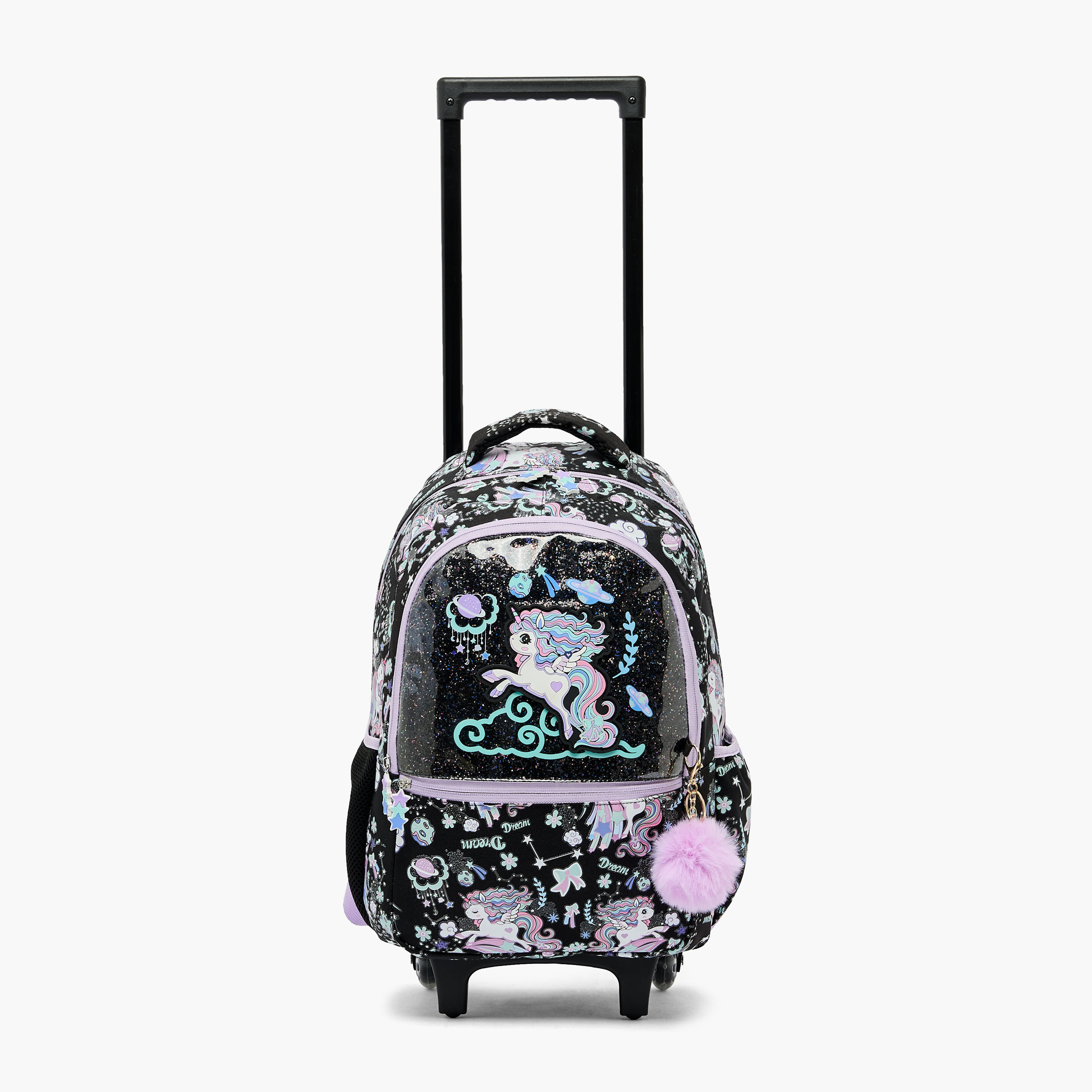 شنطة ترولي بطبعات يونيكورن وبمقبض قابل للسحب للبنات 5-8 سنة من جونيورز - 16 بوصة-school-bagsandbackpacks-trolleybags-image-5