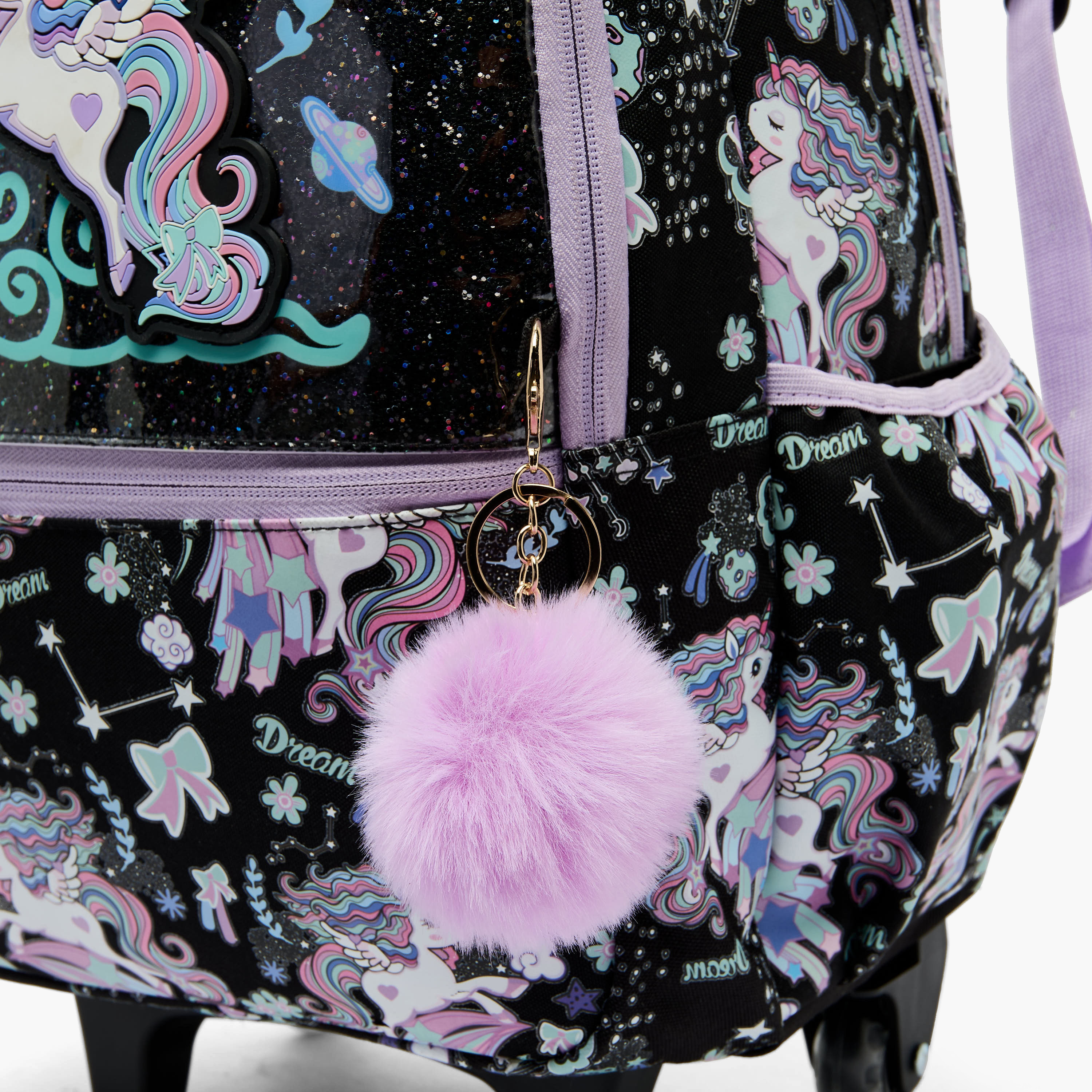 شنطة ترولي بطبعات يونيكورن وبمقبض قابل للسحب للبنات 5-8 سنة من جونيورز - 16 بوصة-school-bagsandbackpacks-trolleybags-image-8