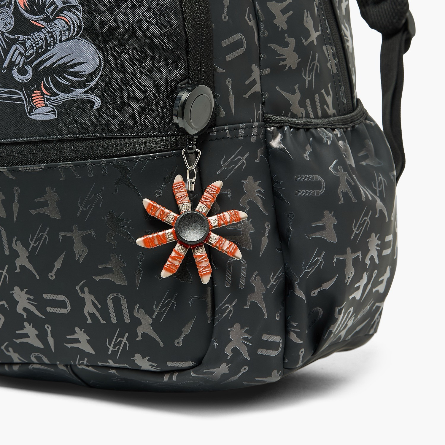 Juniors Ninja Print Backpack for Boys 5-8 Years with Padded Straps - 16 inches-school-bagsandbackpacks-backpacks-image-3
