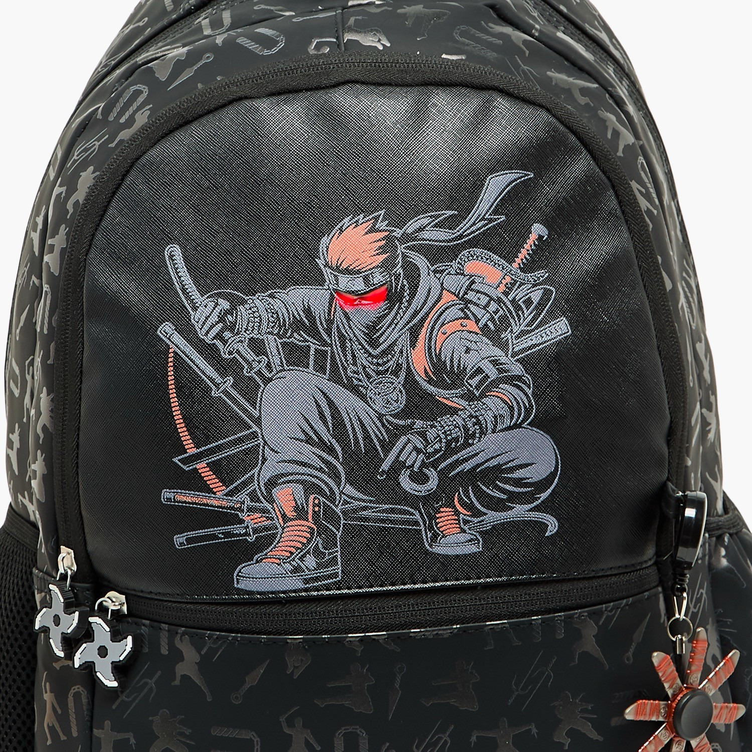 Juniors Ninja Print Backpack for Boys 5-8 Years with Padded Straps - 16 inches-school-bagsandbackpacks-backpacks-image-5