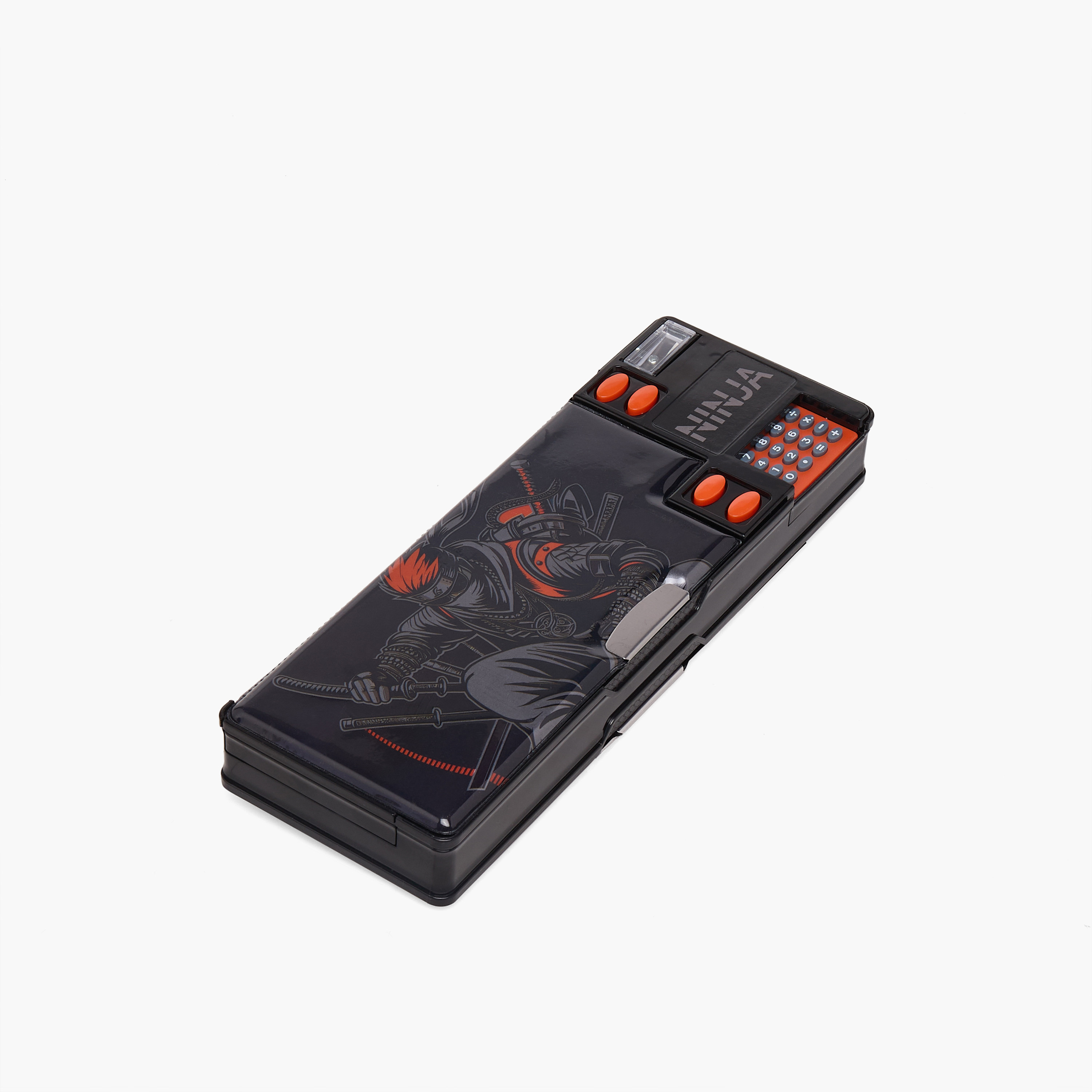 Juniors Ninja Print Pencil Case with Magnetic Snap Closure-school-stationery-pencilcases-image-1