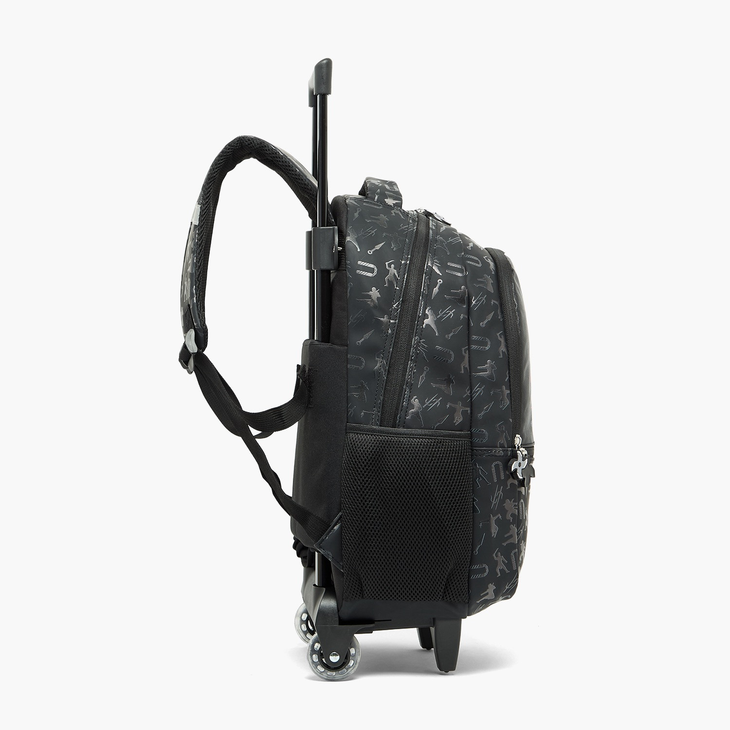شنطة ترولي بطبعات نينجا ومقبض قابل للسحب للأولاد من 5-8 سنوات من جونيورز - 16 بوصة-school-bagsandbackpacks-trolleybags-image-1
