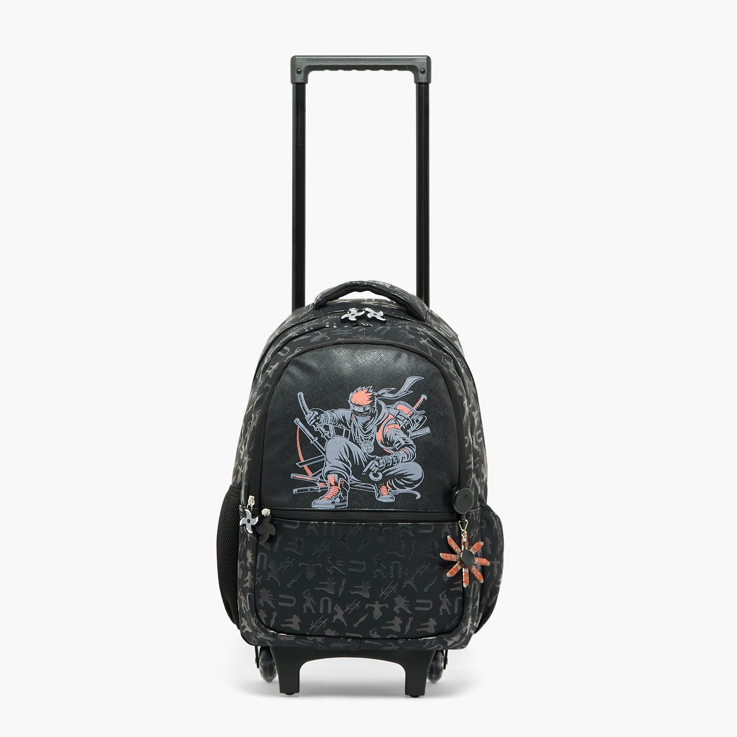 شنطة ترولي بطبعات نينجا ومقبض قابل للسحب للأولاد من 5-8 سنوات من جونيورز - 16 بوصة-school-bagsandbackpacks-trolleybags-image-11