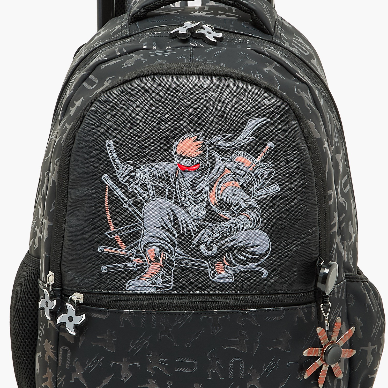 شنطة ترولي بطبعات نينجا ومقبض قابل للسحب للأولاد من 5-8 سنوات من جونيورز - 16 بوصة-school-bagsandbackpacks-trolleybags-image-14