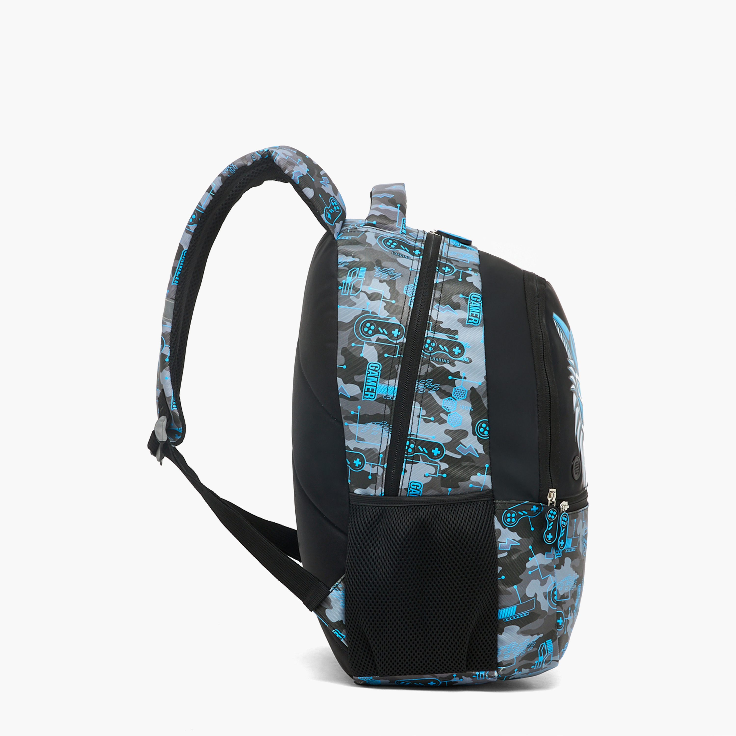 Juniors Tiger Print Backpack for Boys 5-8 Years with Adjustable Straps - 16 inches-school-bagsandbackpacks-backpacks-image-9