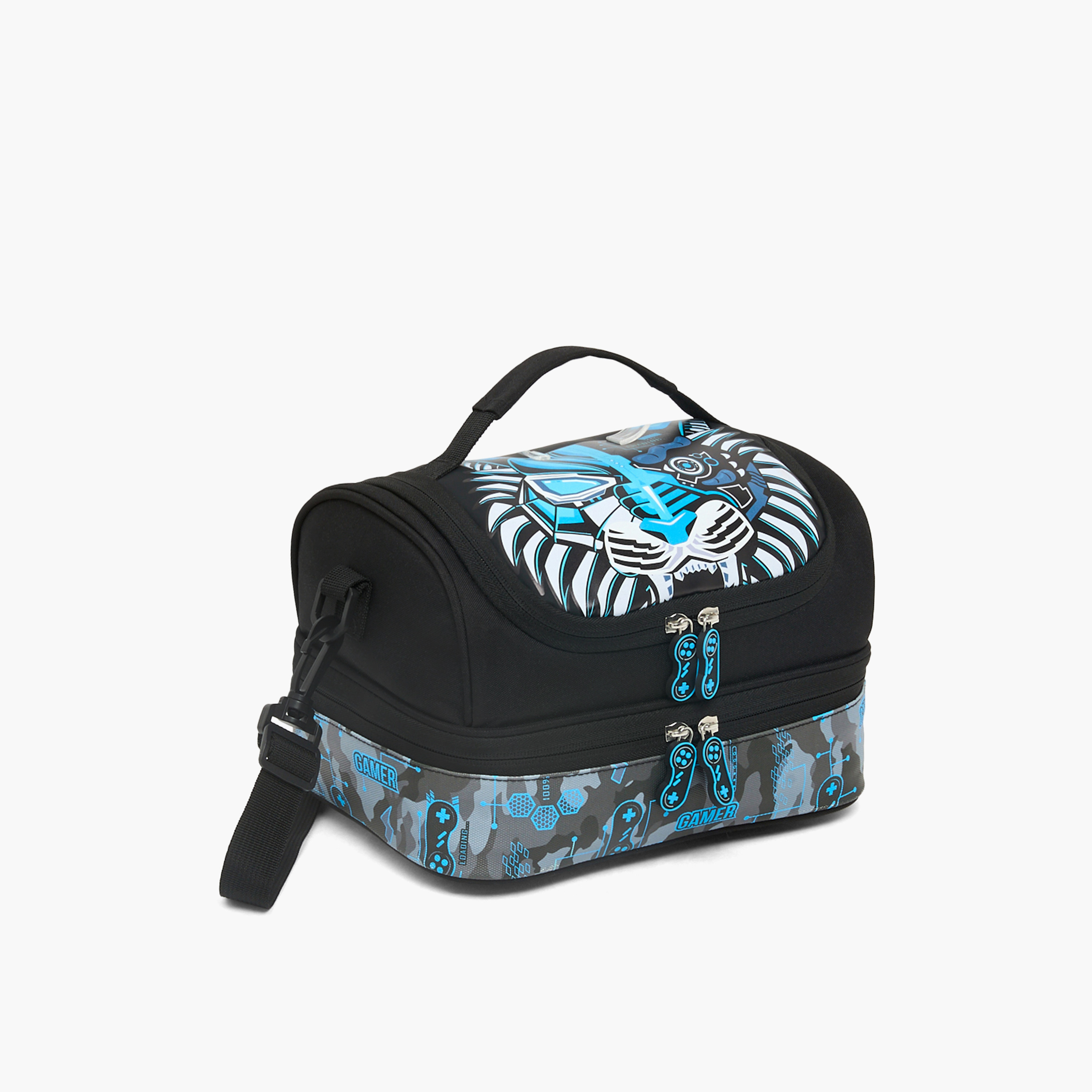 شنطة غداء عازلة للحرارة بطبعات نمر للأولاد بعمر 5-8 سنوات من جونيورز-school-lunchessentials-lunchbags-image-2