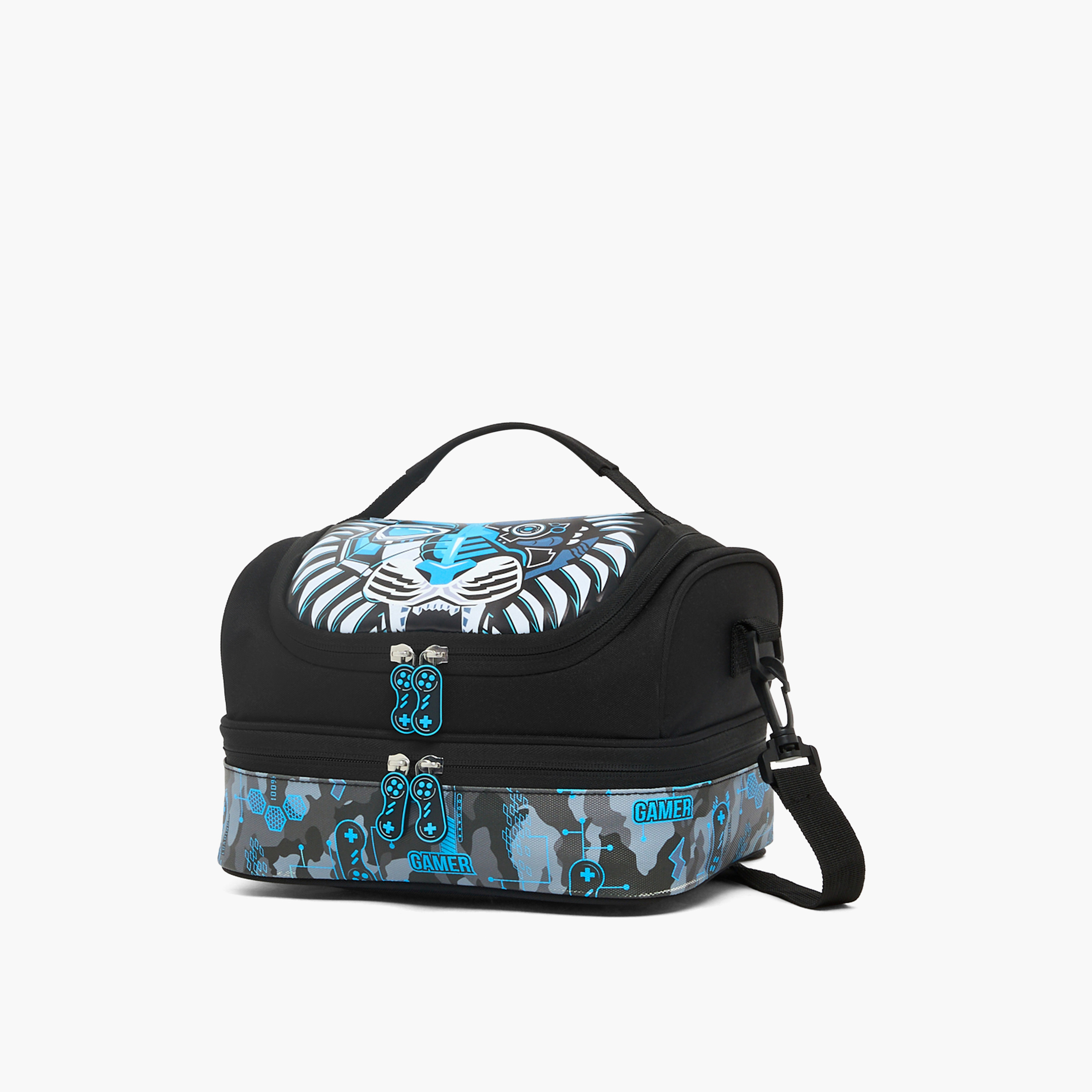 شنطة غداء عازلة للحرارة بطبعات نمر للأولاد بعمر 5-8 سنوات من جونيورز-school-lunchessentials-lunchbags-image-7