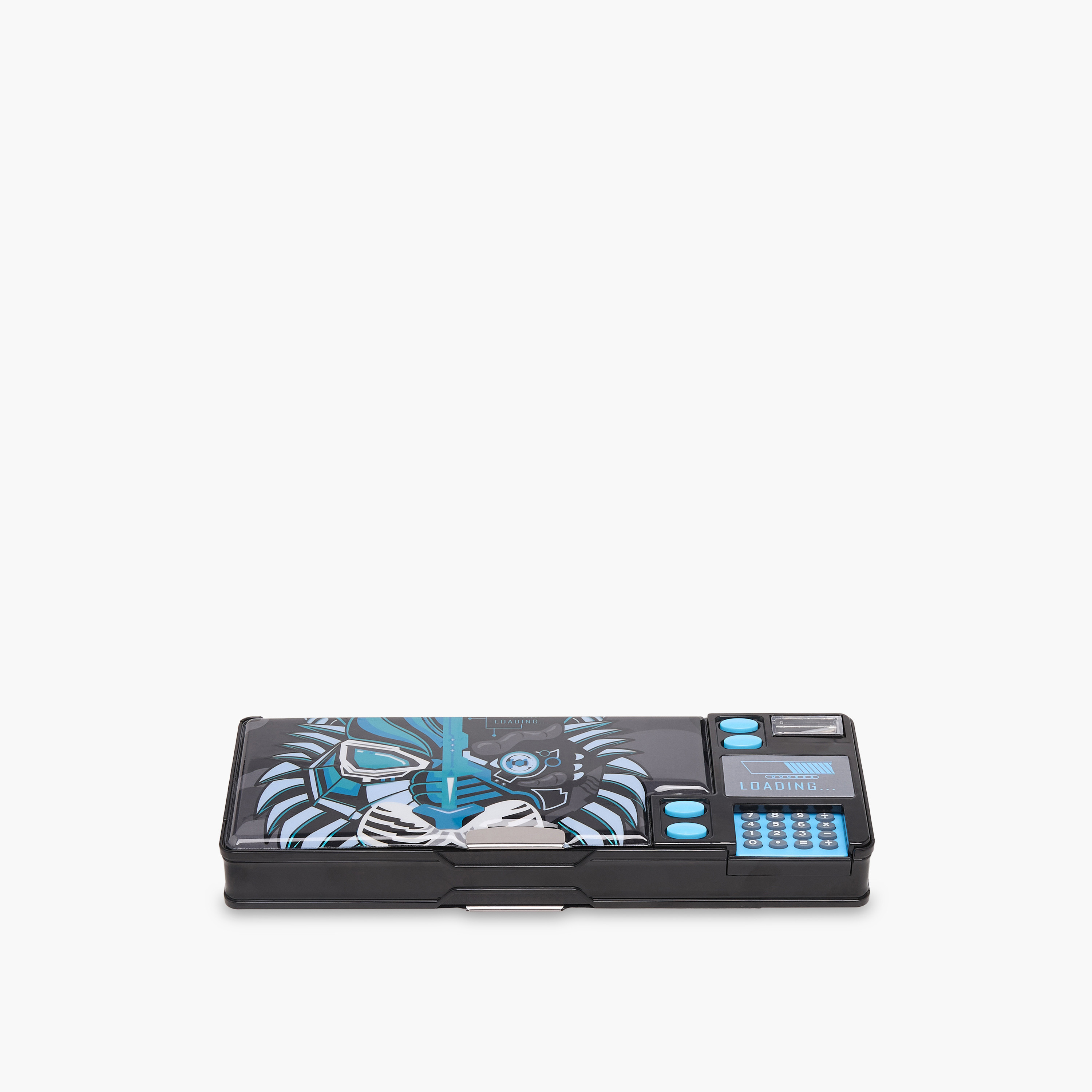 Juniors Tiger Print Pencil Case with Calculator-school-stationery-pencilcases-image-1