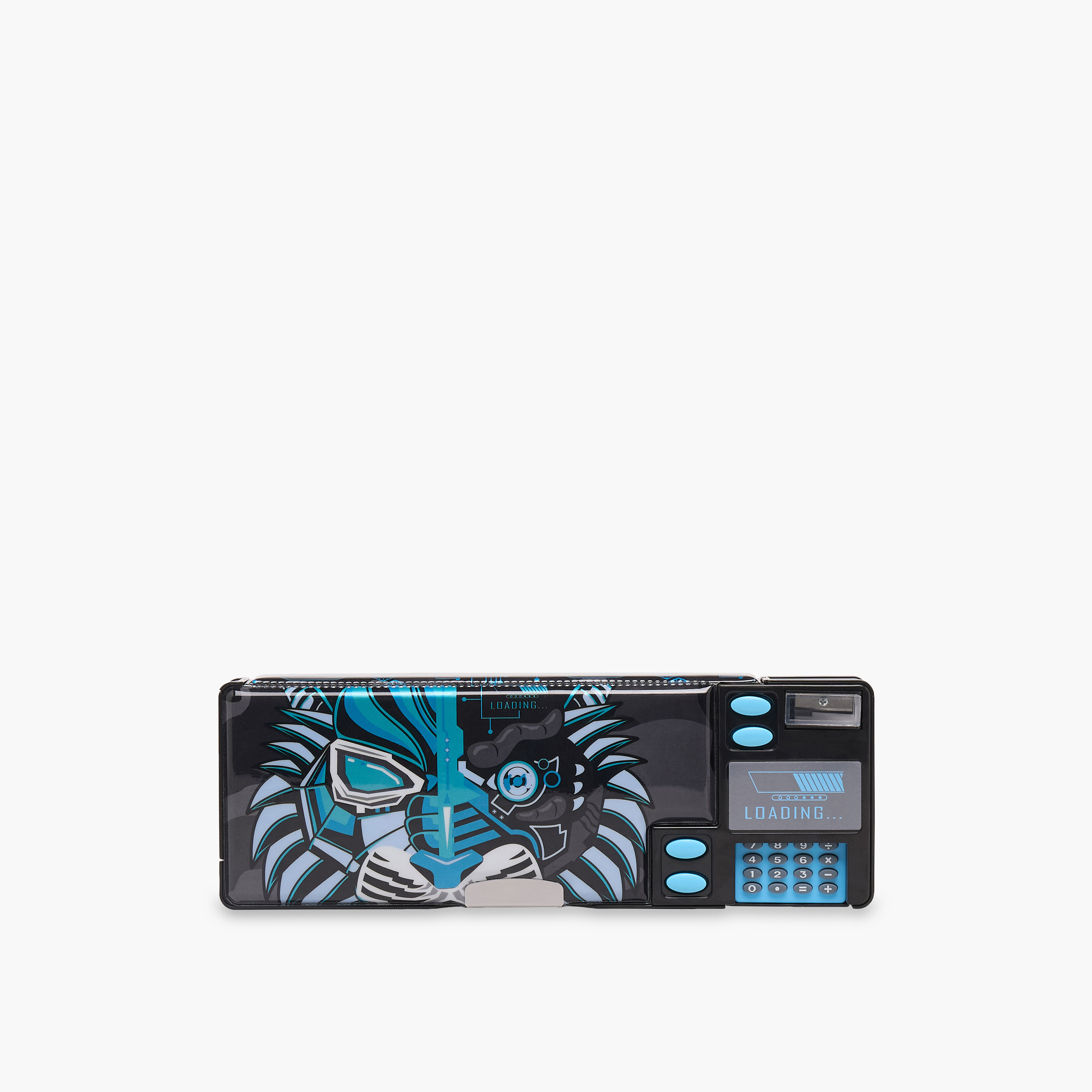 Juniors Tiger Print Pencil Case with Calculator-school-stationery-pencilcases-image-3