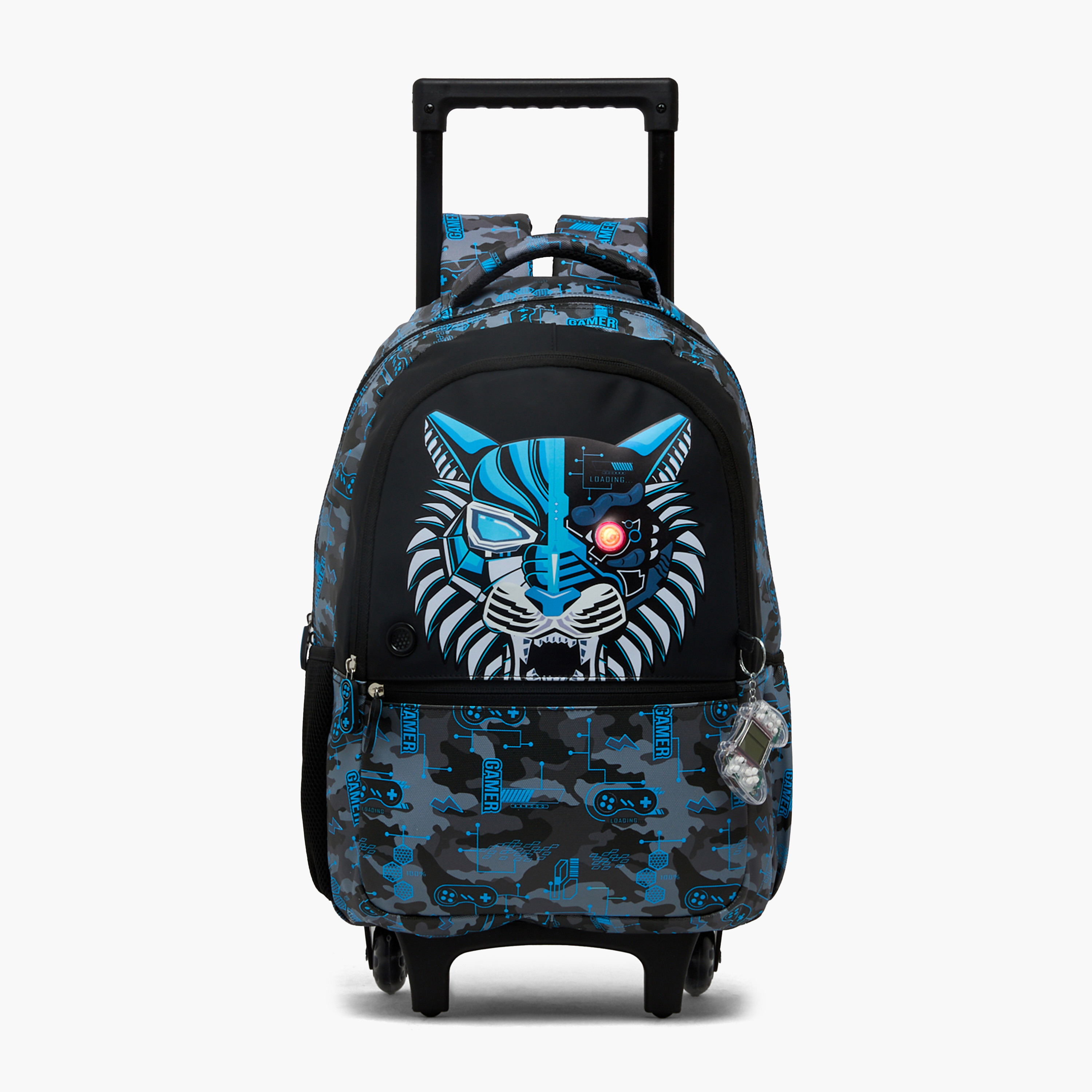 شنطة ترولي بطبعات نمر وعجلات متينة للأولاد من 5-8 سنوات من جونيورز - 16 بوصة-school-bagsandbackpacks-trolleybags-image-14