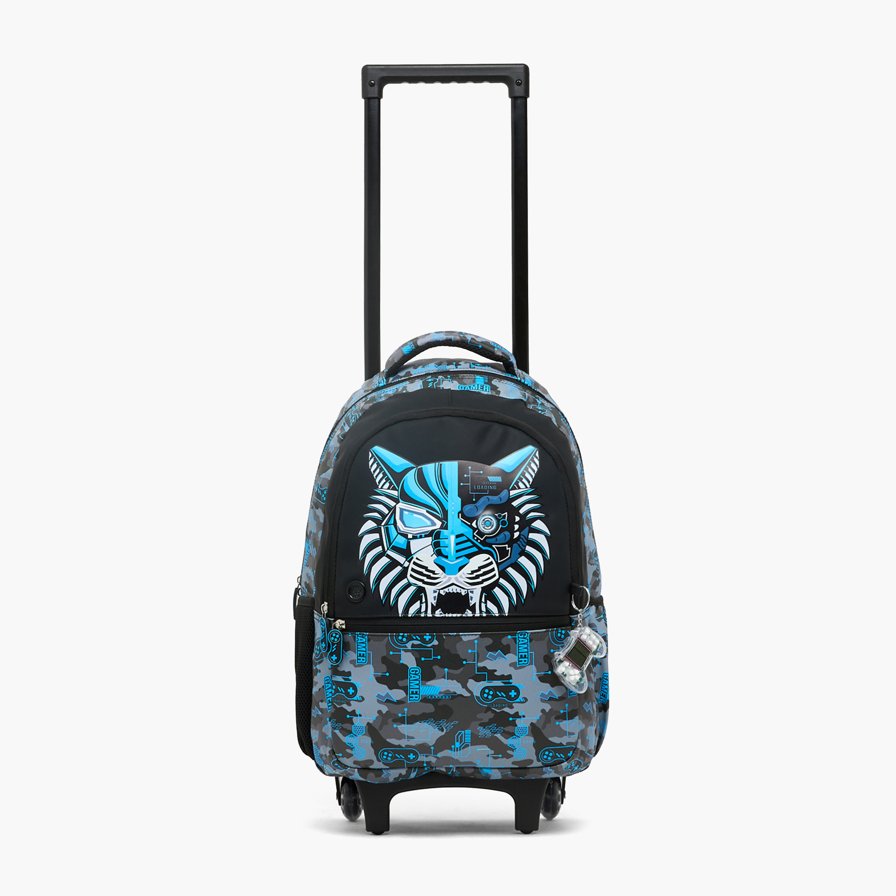 شنطة ترولي بطبعات نمر وعجلات متينة للأولاد من 5-8 سنوات من جونيورز - 16 بوصة-school-bagsandbackpacks-trolleybags-image-4