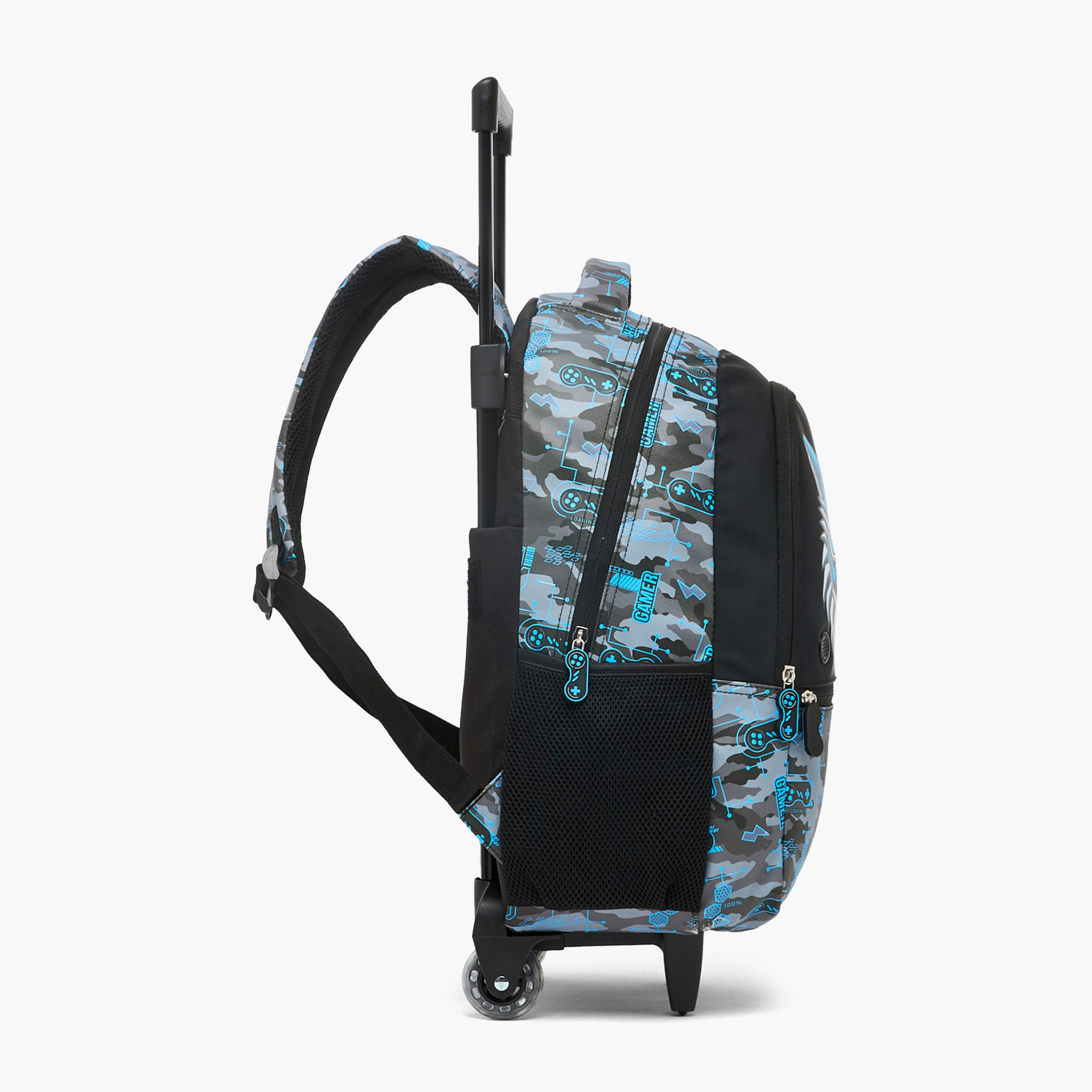 شنطة ترولي بطبعات نمر وعجلات متينة للأولاد من 5-8 سنوات من جونيورز - 16 بوصة-school-bagsandbackpacks-trolleybags-image-10