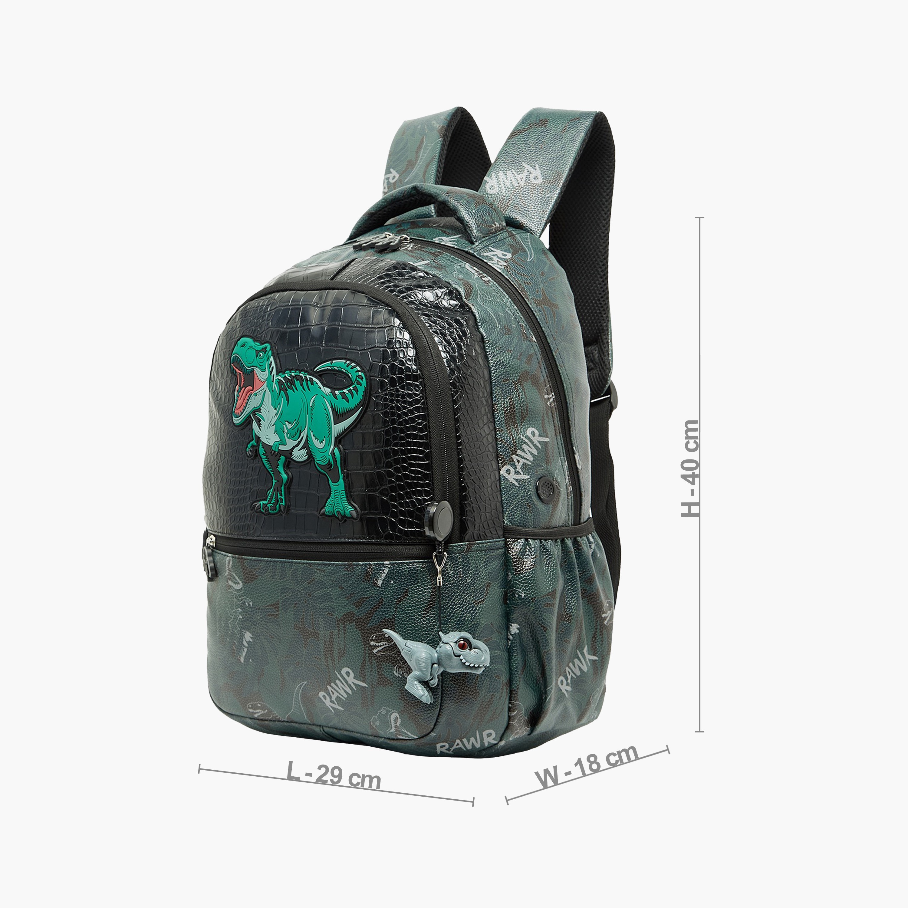 شنطة ظهر بطبعة ديناصور للأولاد من 5-8 سنوات مع أحزمة مبطنة - 16 بوصة من جونيورز-school-bagsandbackpacks-backpacks-image-8