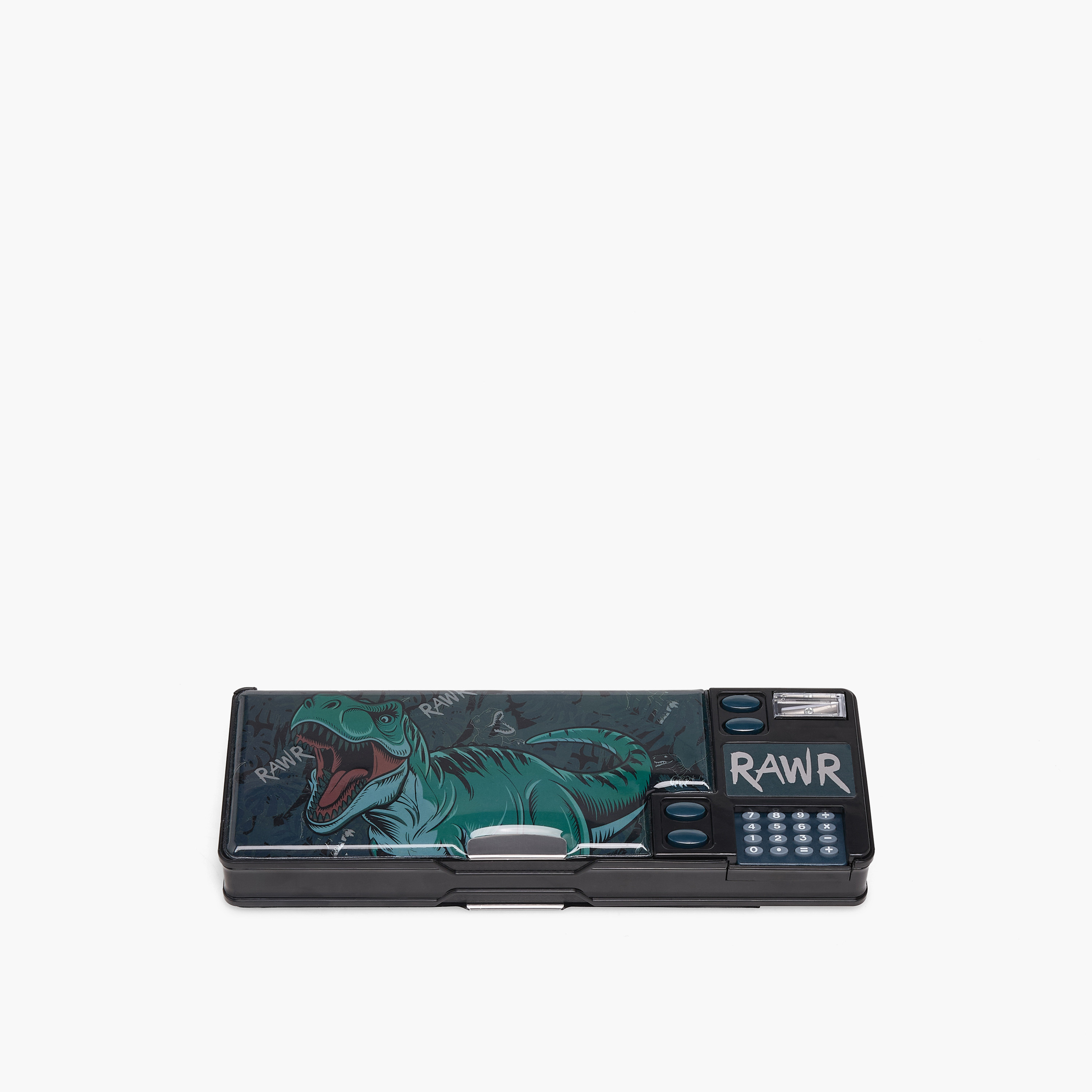 Juniors Dinosaur Print Pencil Case with Calculator-school-stationery-pencilcases-image-1