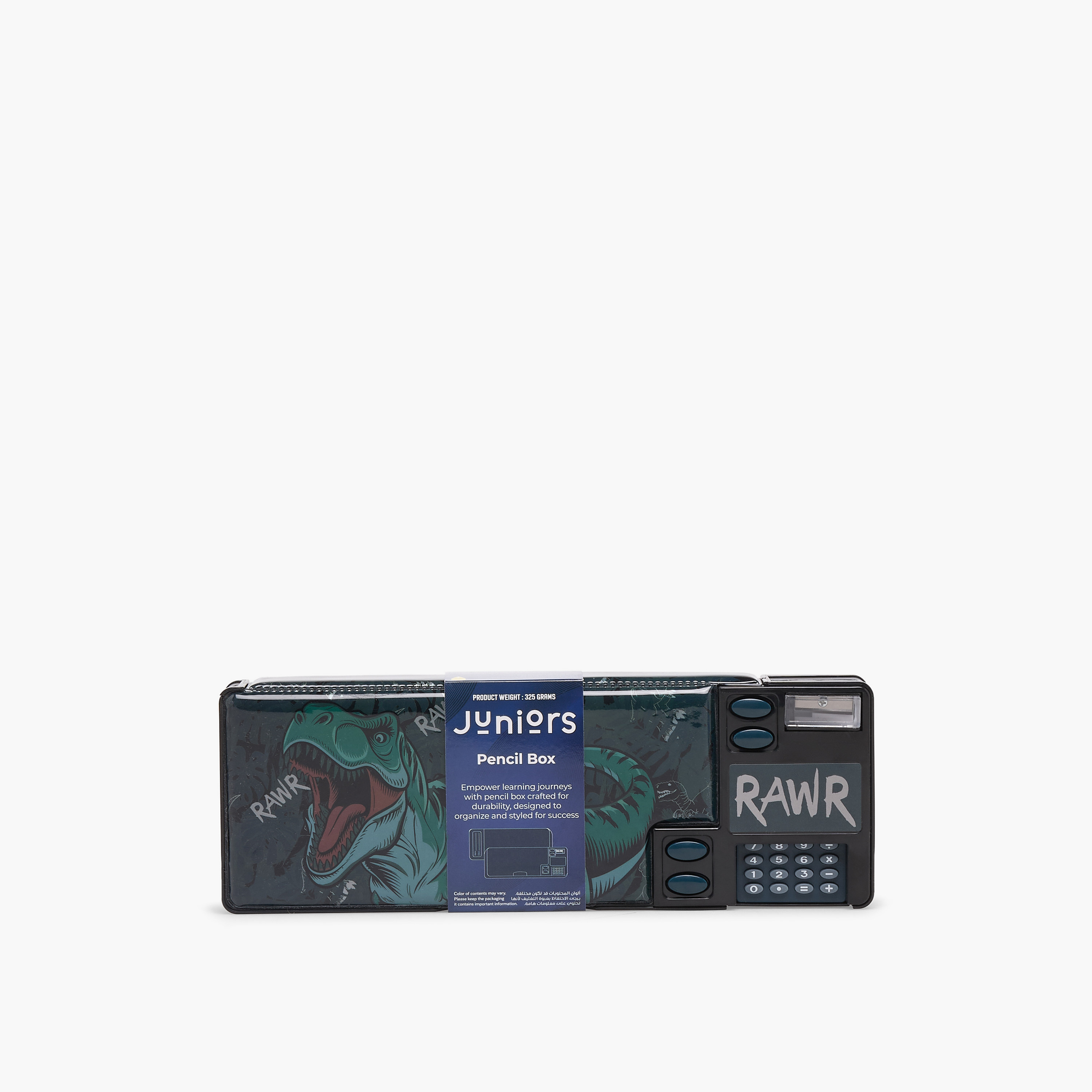 Juniors Dinosaur Print Pencil Case with Calculator-school-stationery-pencilcases-image-10