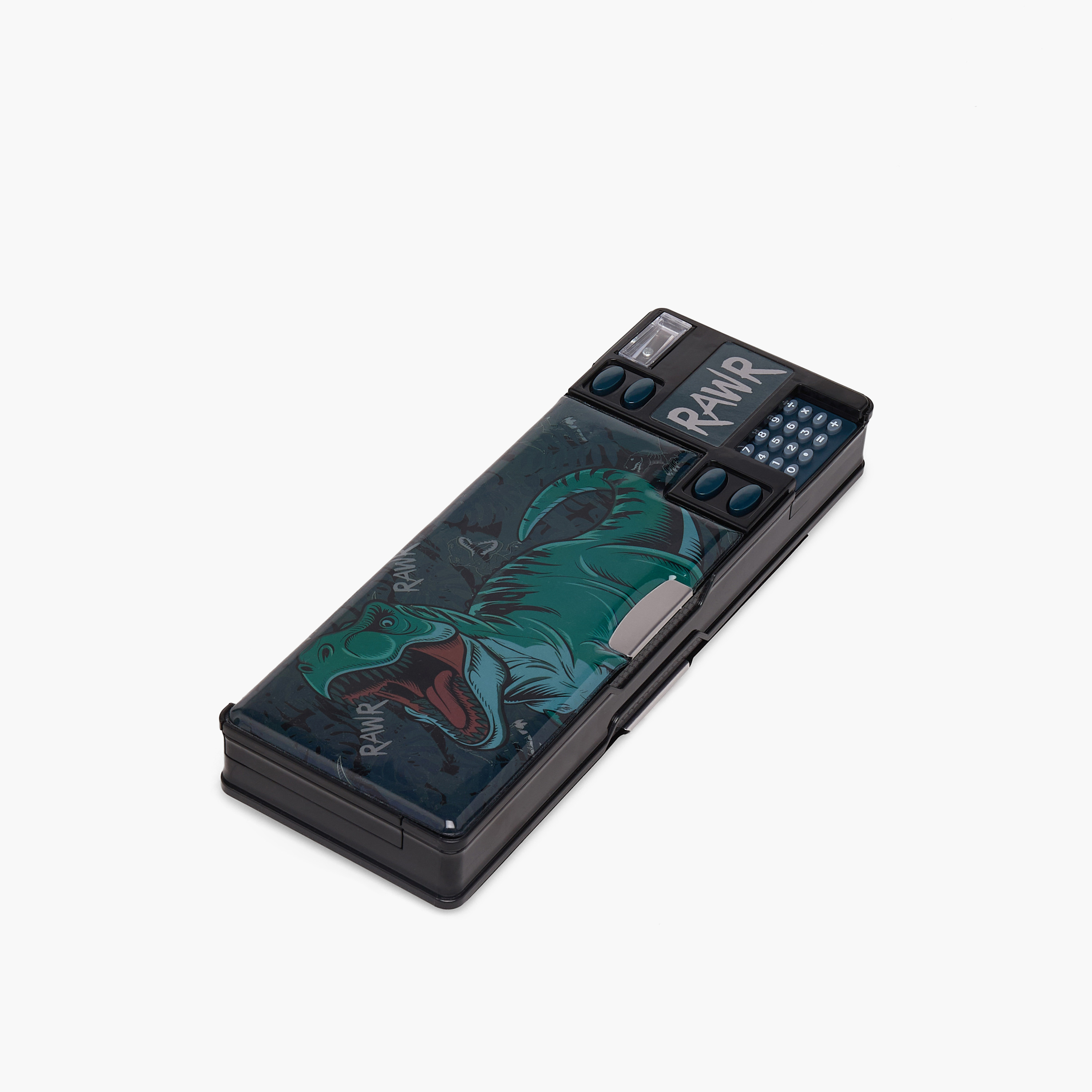 Juniors Dinosaur Print Pencil Case with Calculator-school-stationery-pencilcases-image-2