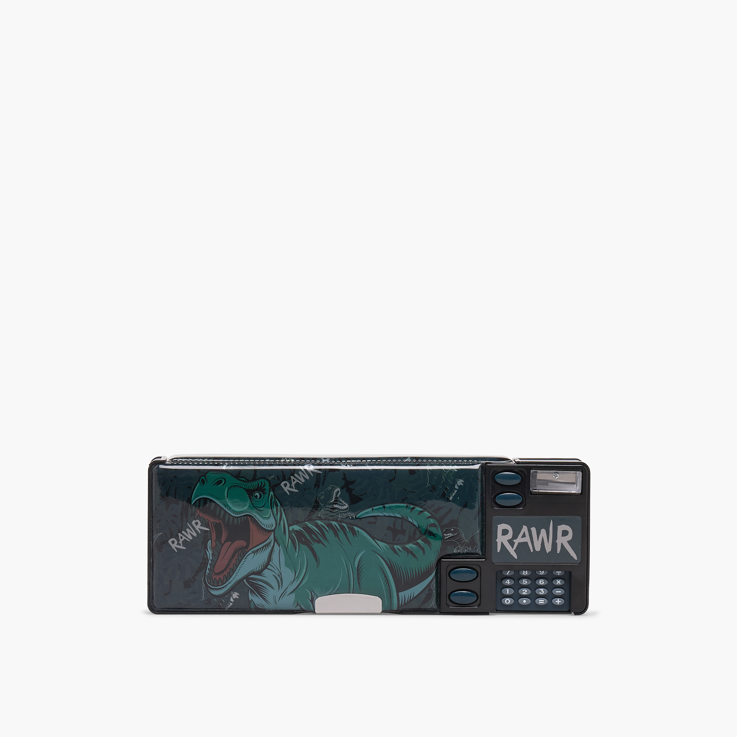 Juniors Dinosaur Print Pencil Case with Calculator-school-stationery-pencilcases-image-3