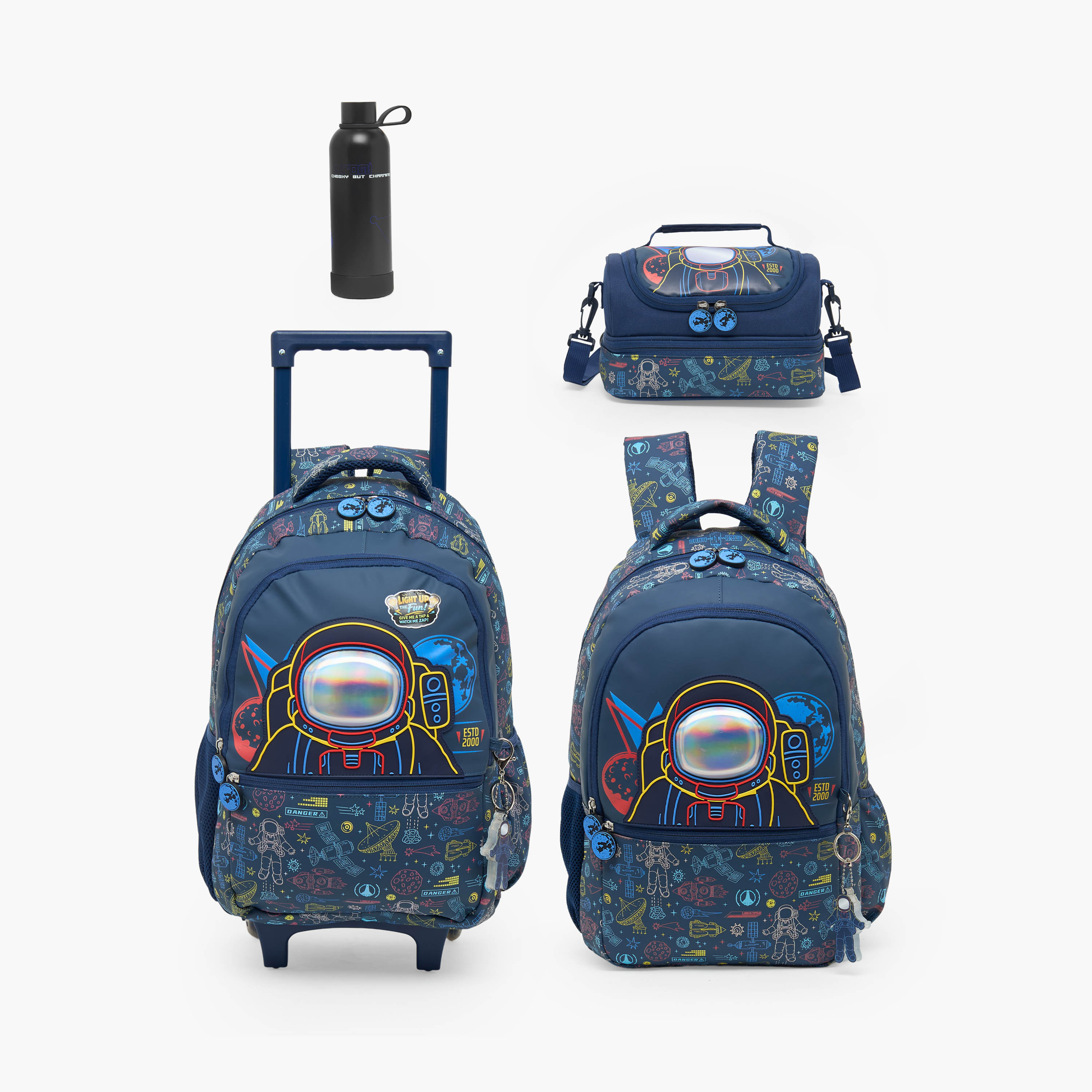 Juniors Astronaut Print Backpack for Boys 8-13 Years with Padded Straps - 17 inches-school-bagsandbackpacks-backpacks-image-12