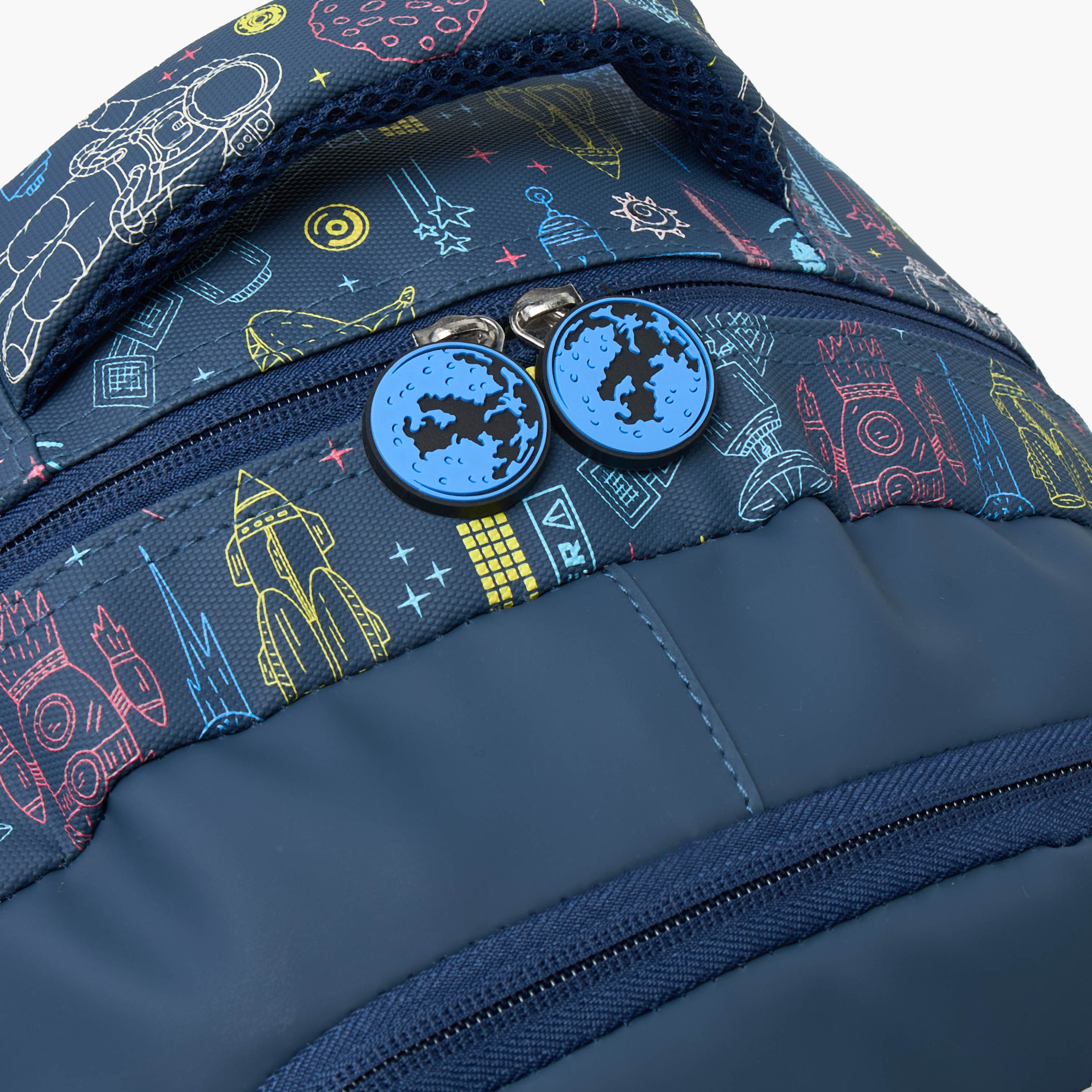 Juniors Astronaut Print Backpack for Boys 8-13 Years with Padded Straps - 17 inches-school-bagsandbackpacks-backpacks-image-4