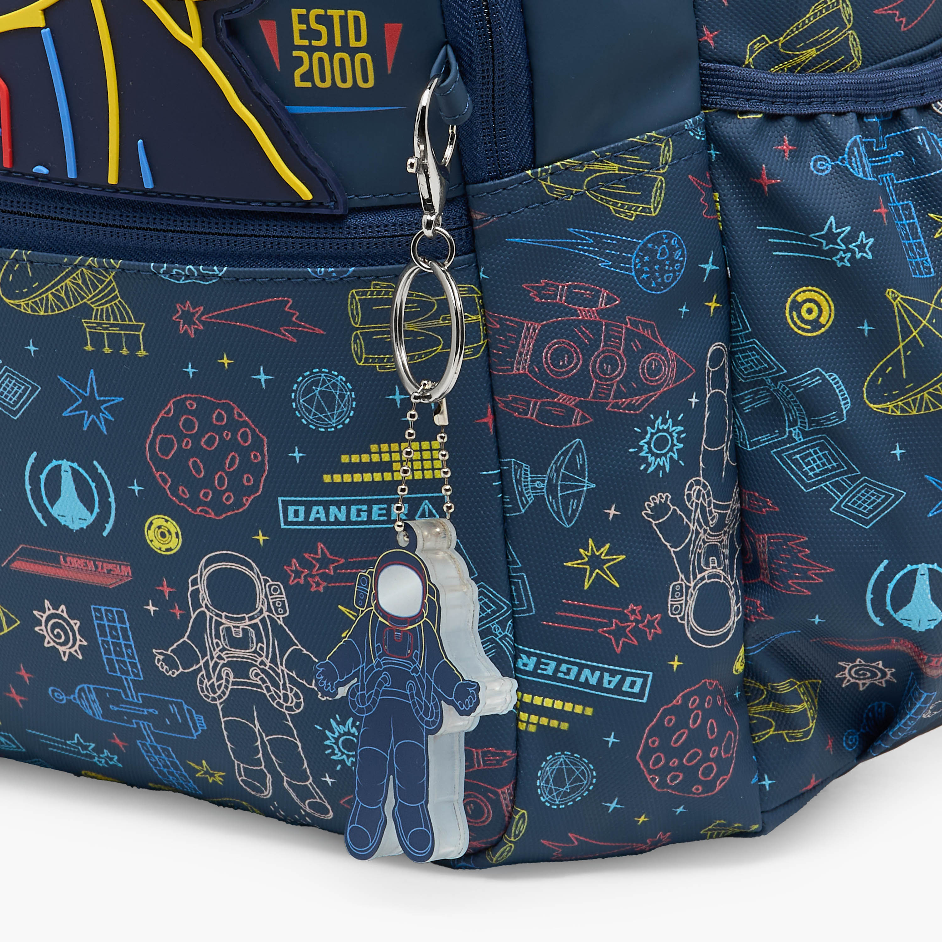 Juniors Astronaut Print Backpack for Boys 8-13 Years with Padded Straps - 17 inches-school-bagsandbackpacks-backpacks-image-6