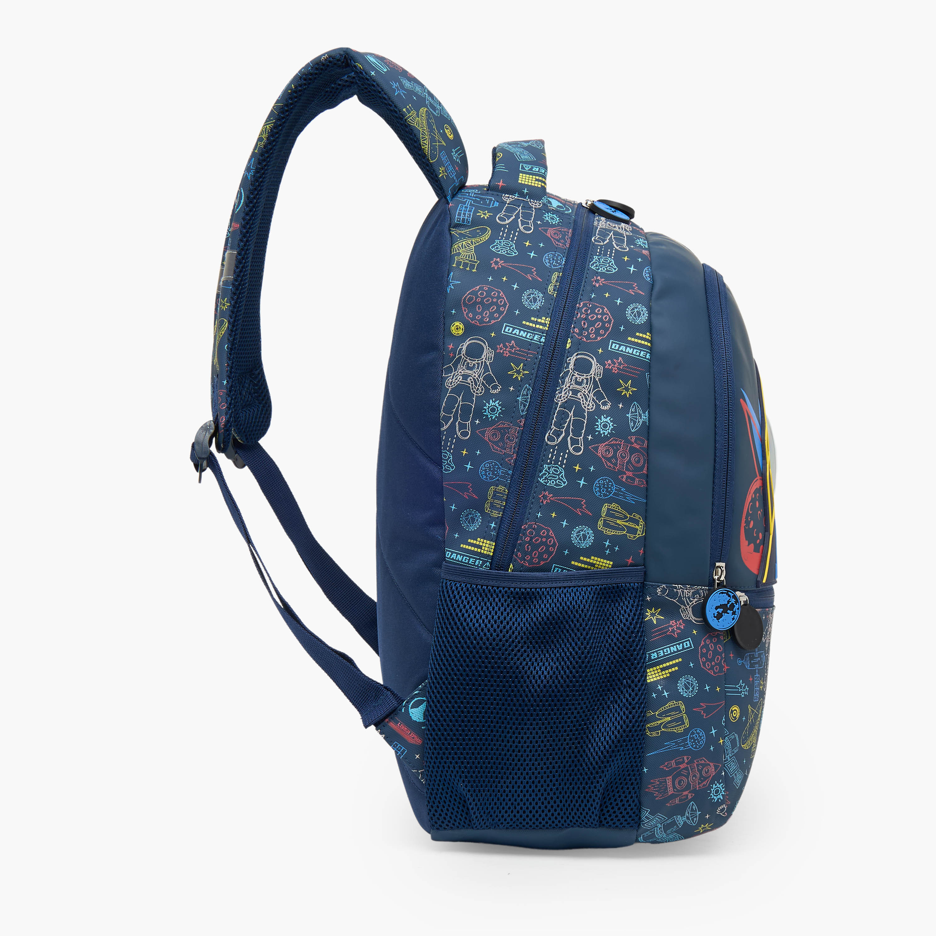 Juniors Astronaut Print Backpack for Boys 8-13 Years with Padded Straps - 17 inches-school-bagsandbackpacks-backpacks-image-10