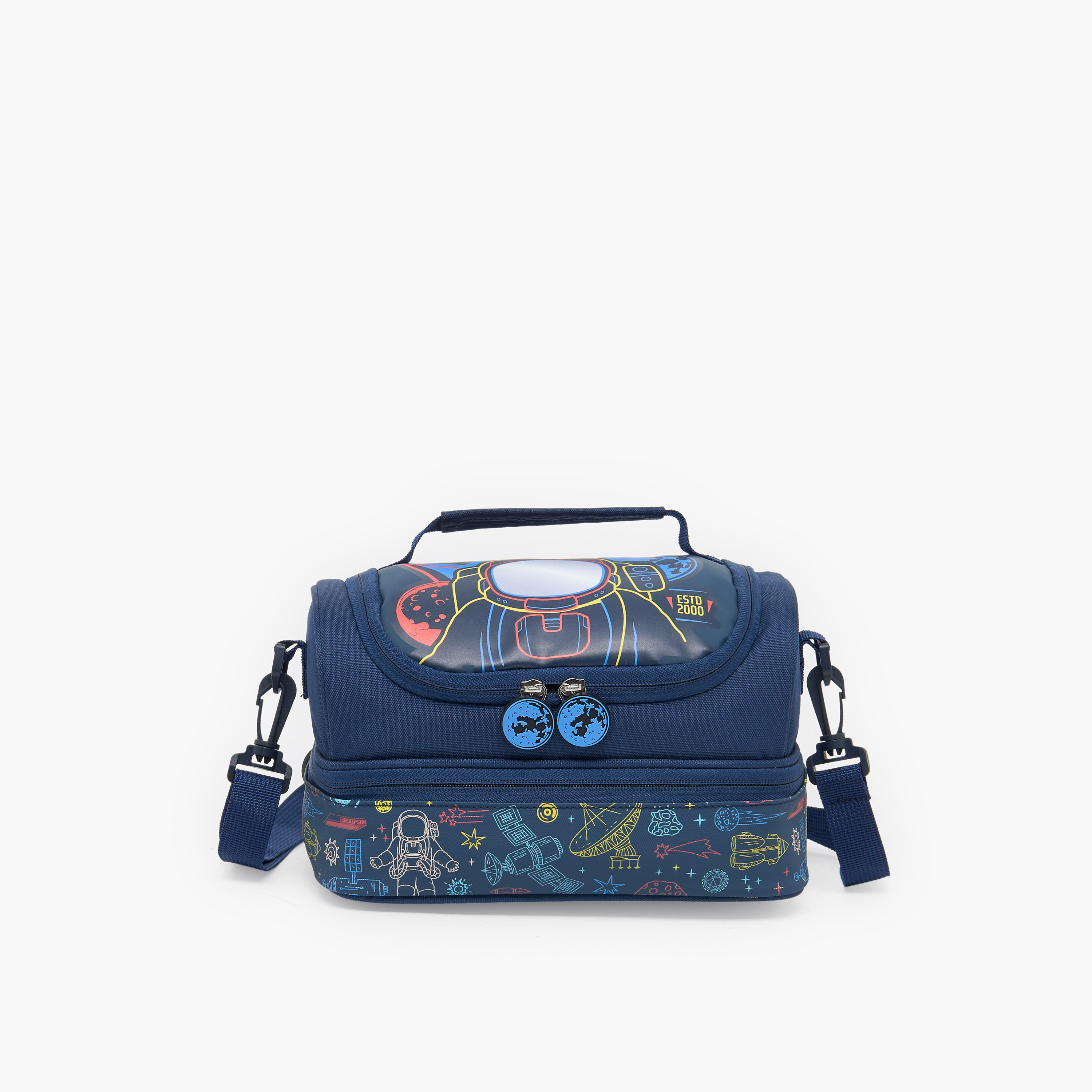 Juniors Space Print Lunch Bag for Boys 5-8 Years with Insulation-school-lunchessentials-lunchbags-image-1