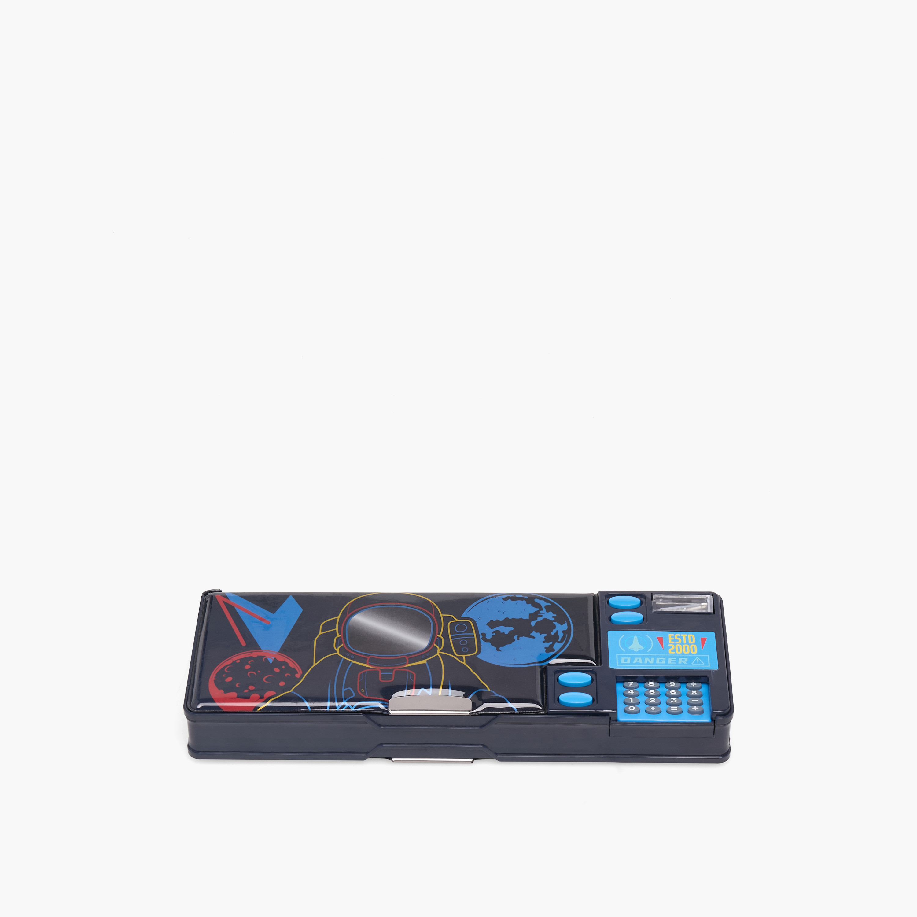 Juniors Astronaut Print Pencil Case with Magnetic Flap Closure-school-stationery-pencilcases-image-1