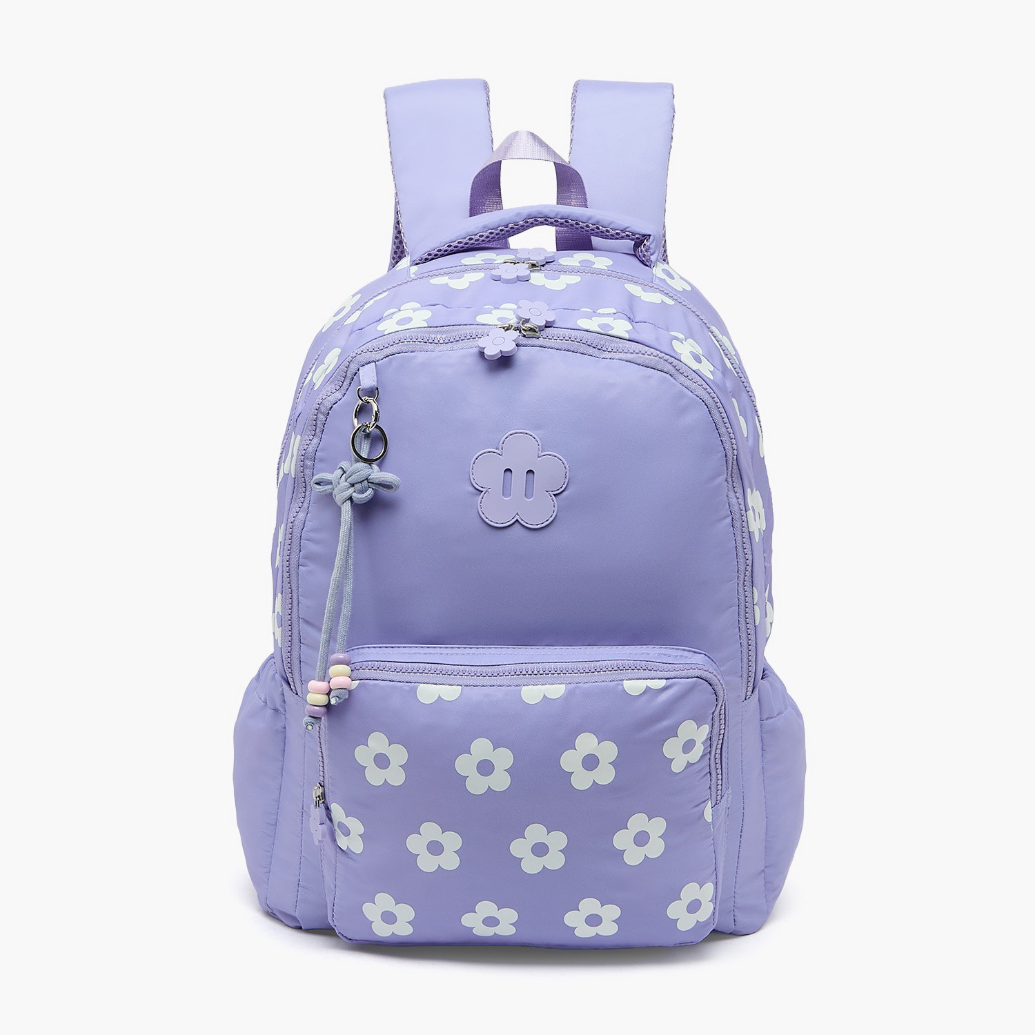 شنطة مدرسية بطبعات زهور وحمالات كتف مبطنة للبنات 8-13 سنوات من جونيورز - 17 بوصة-school-bagsandbackpacks-backpacks-image-1
