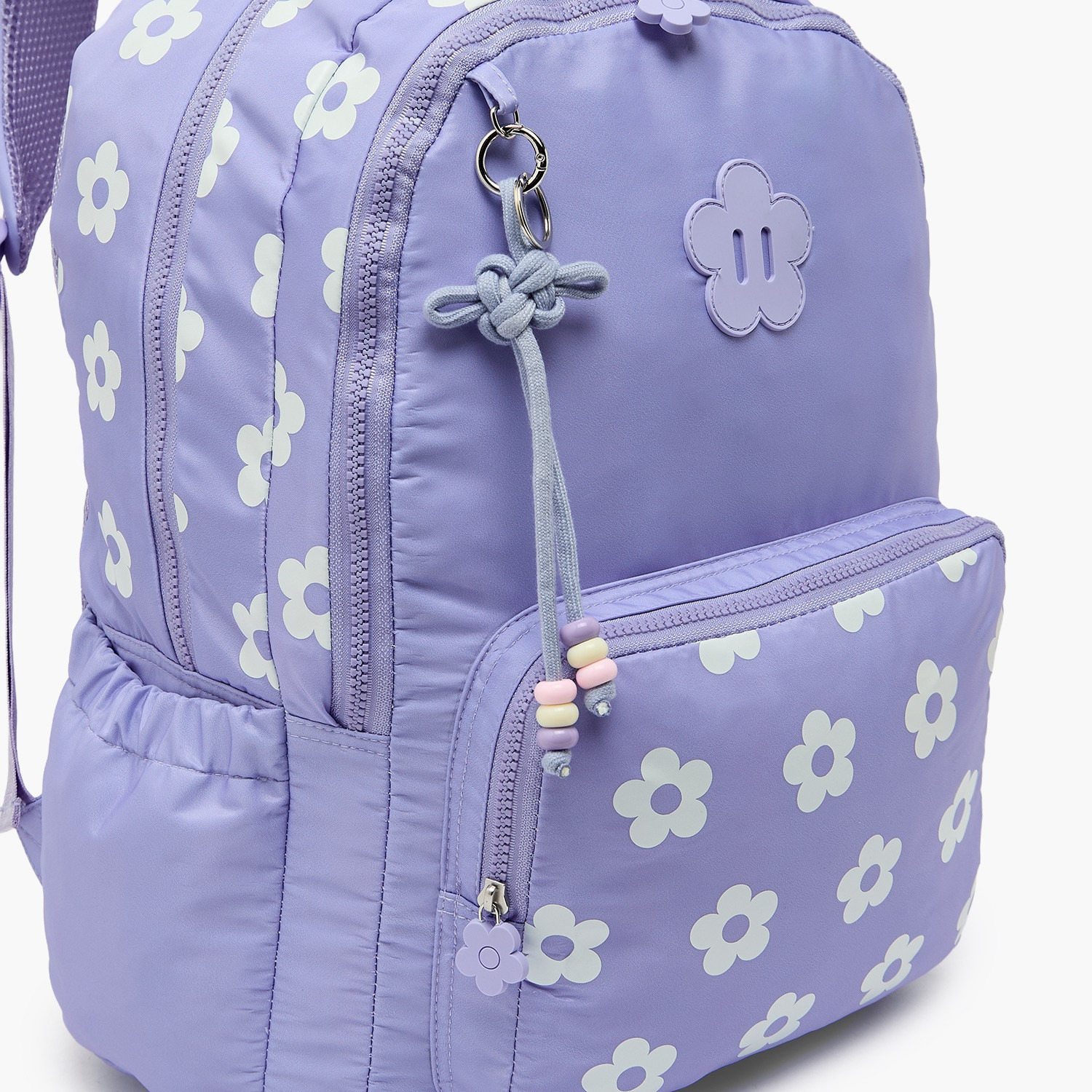 شنطة مدرسية بطبعات زهور وحمالات كتف مبطنة للبنات 8-13 سنوات من جونيورز - 17 بوصة-school-bagsandbackpacks-backpacks-image-4
