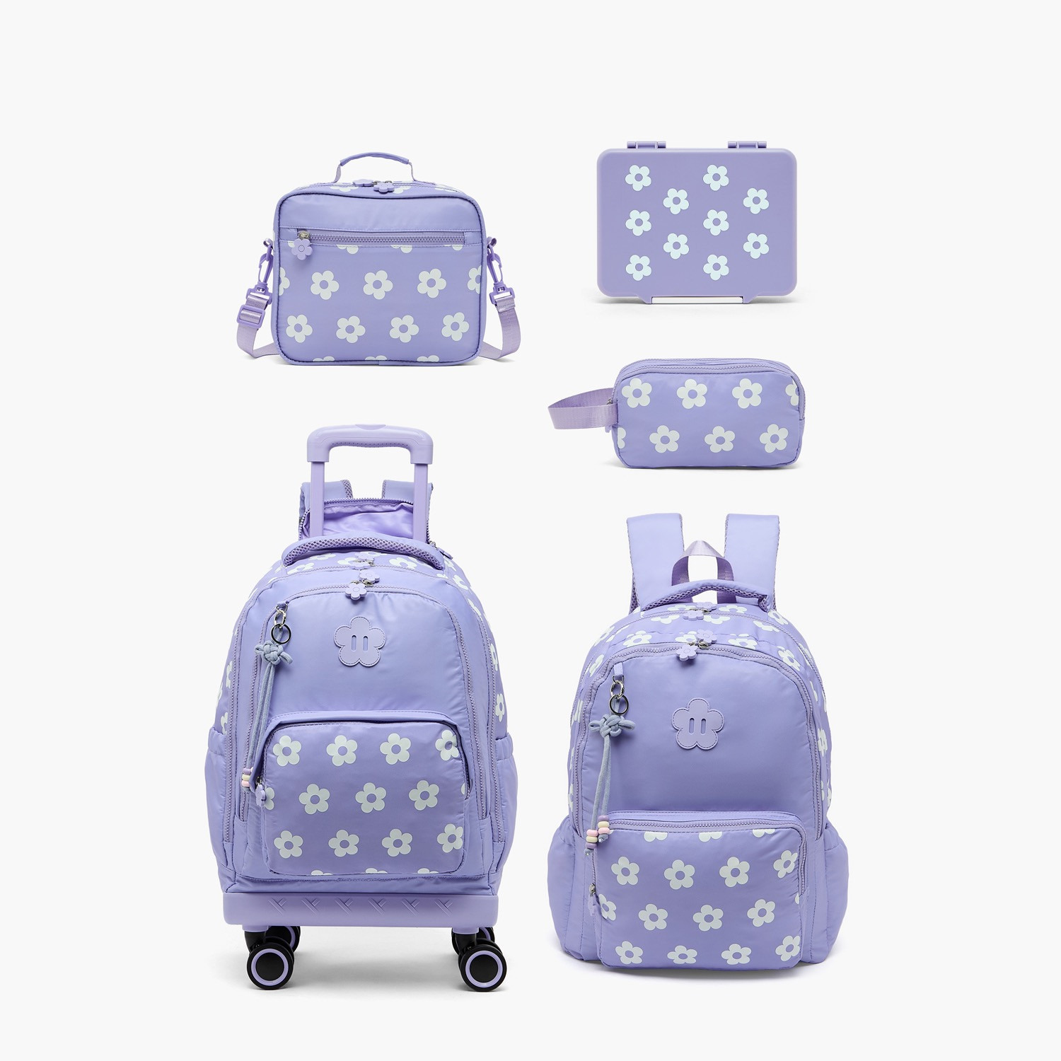 شنطة مدرسية بطبعات زهور وحمالات كتف مبطنة للبنات 8-13 سنوات من جونيورز - 17 بوصة-school-bagsandbackpacks-backpacks-image-8