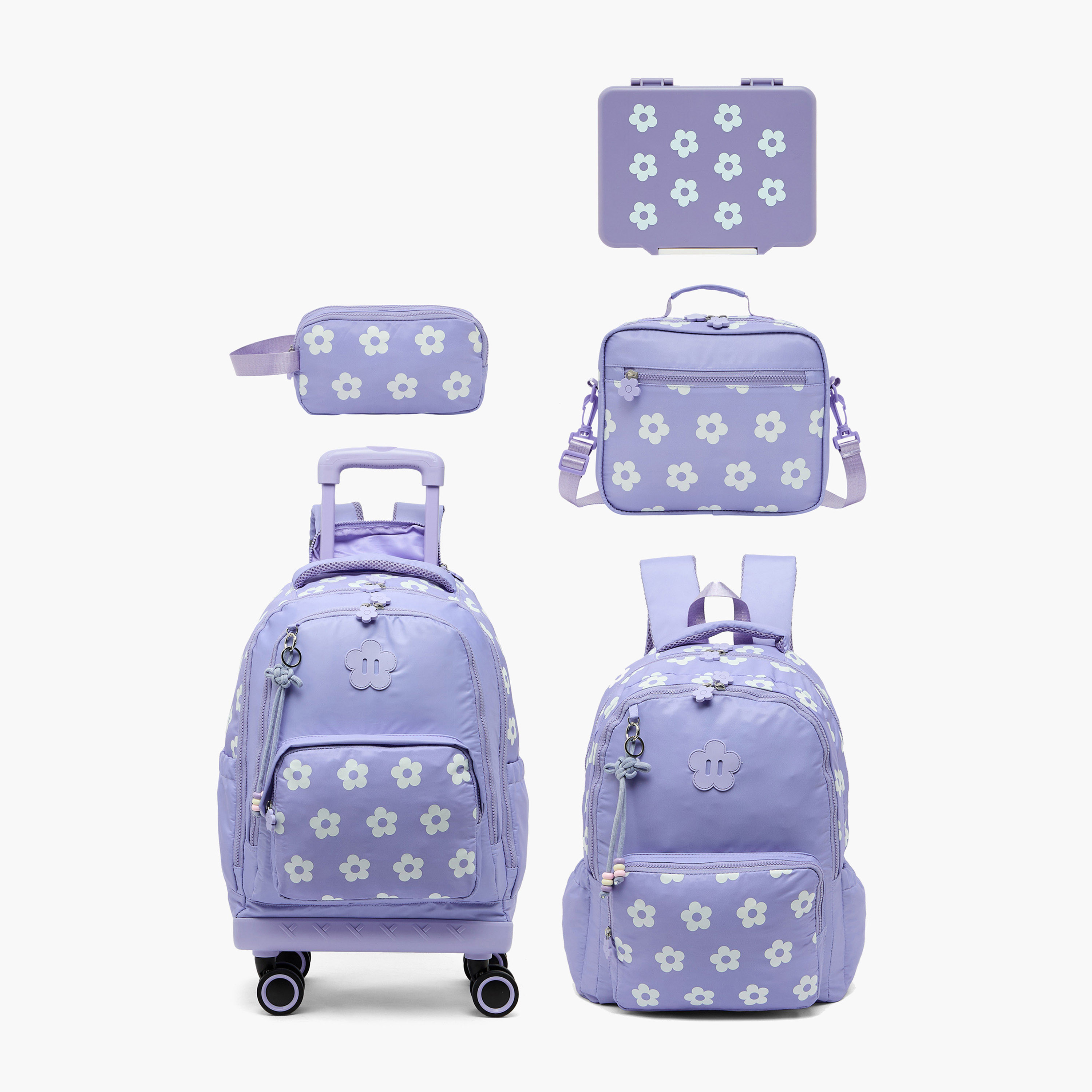 شنطة غداء معزولة بطبعات زهرية للبنات بعمر 8-12 سنة من جونيورز-school-lunchessentials-lunchbags-image-11