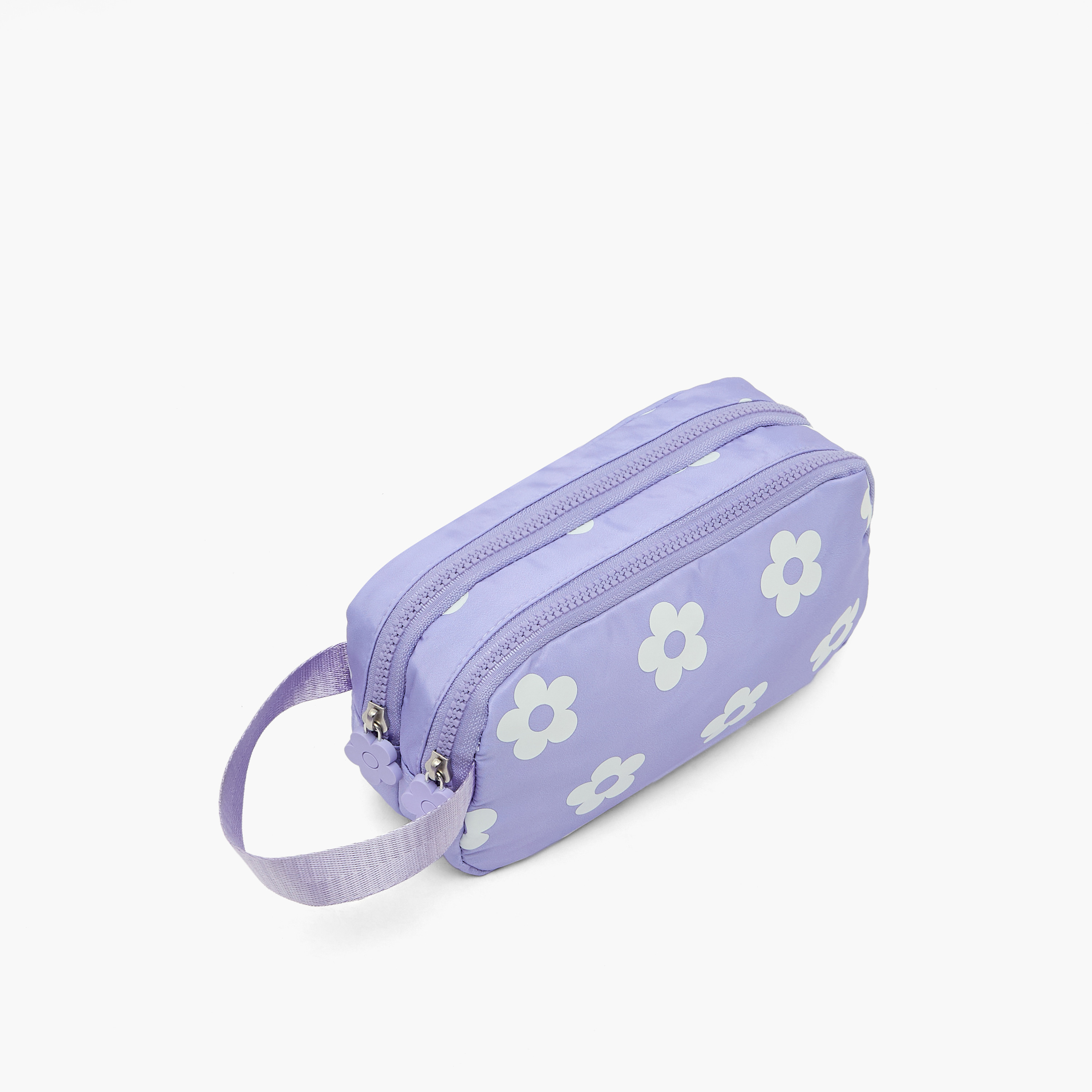 Juniors Floral Print Pencil Pouch with 2 Compartments-school-stationery-pencilcases-image-3
