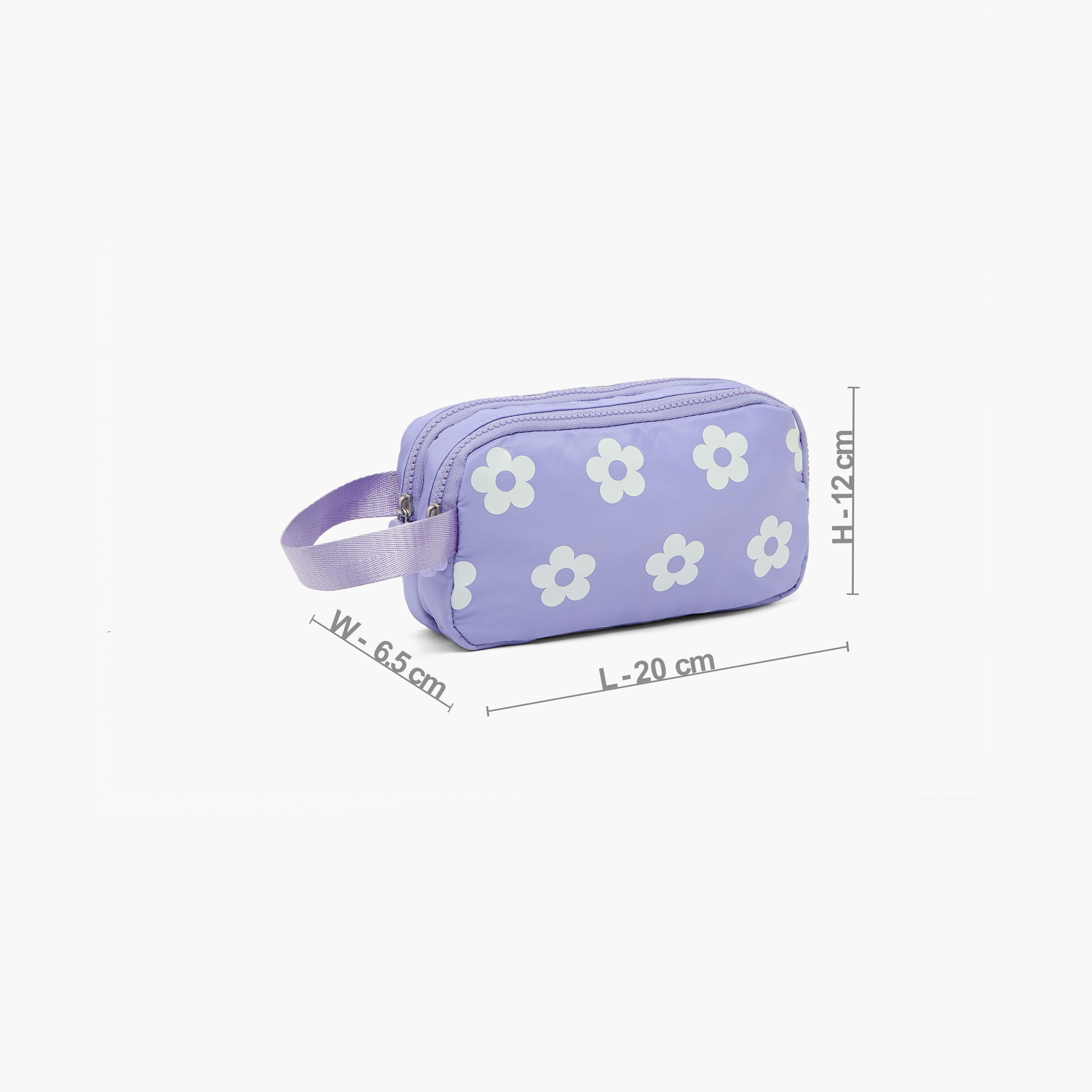 Juniors Floral Print Pencil Pouch with 2 Compartments-school-stationery-pencilcases-image-4