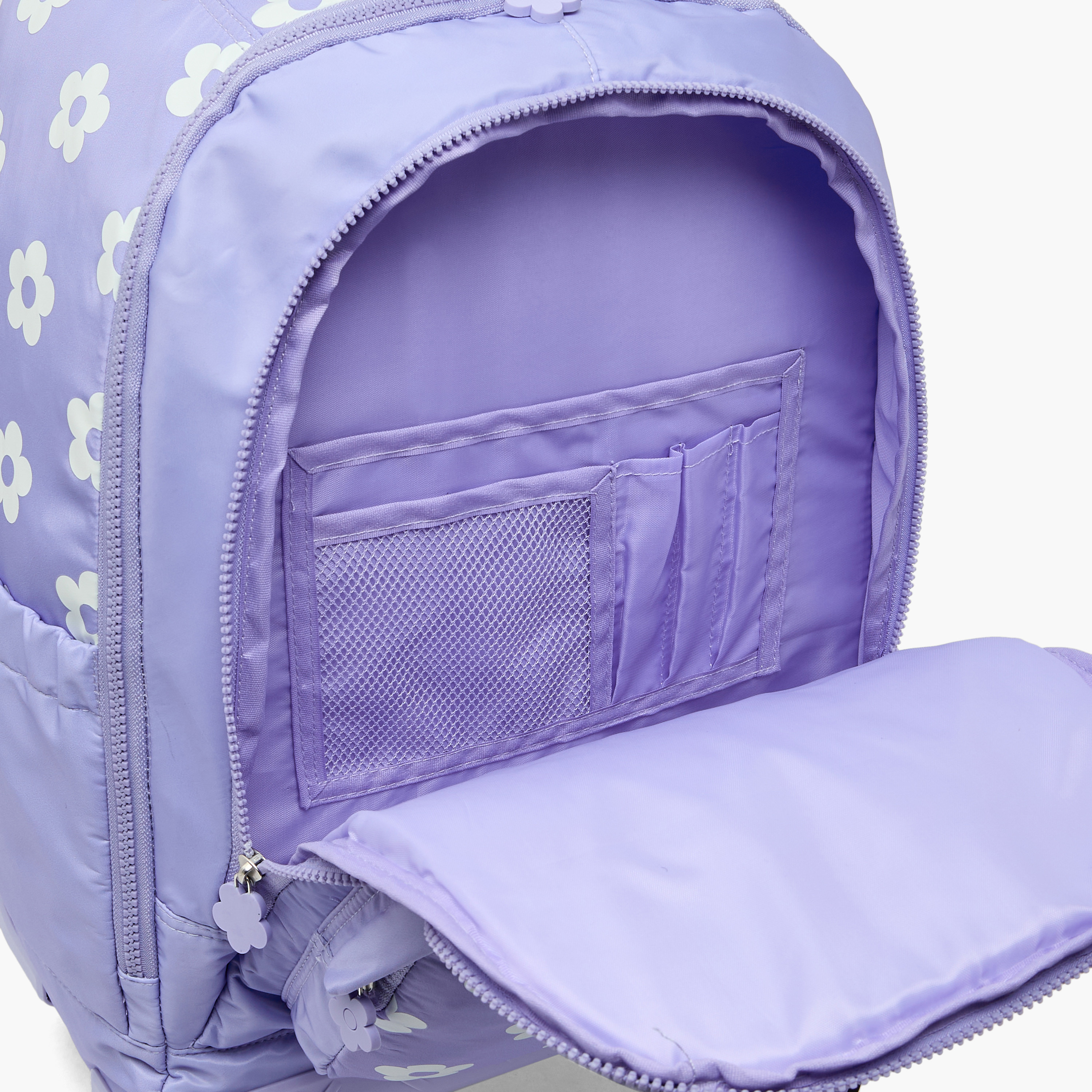 Juniors Floral Print Trolley Bag for Girls 8-12 Years Retractable Handle - 18 inches-school-bagsandbackpacks-trolleybags-image-13
